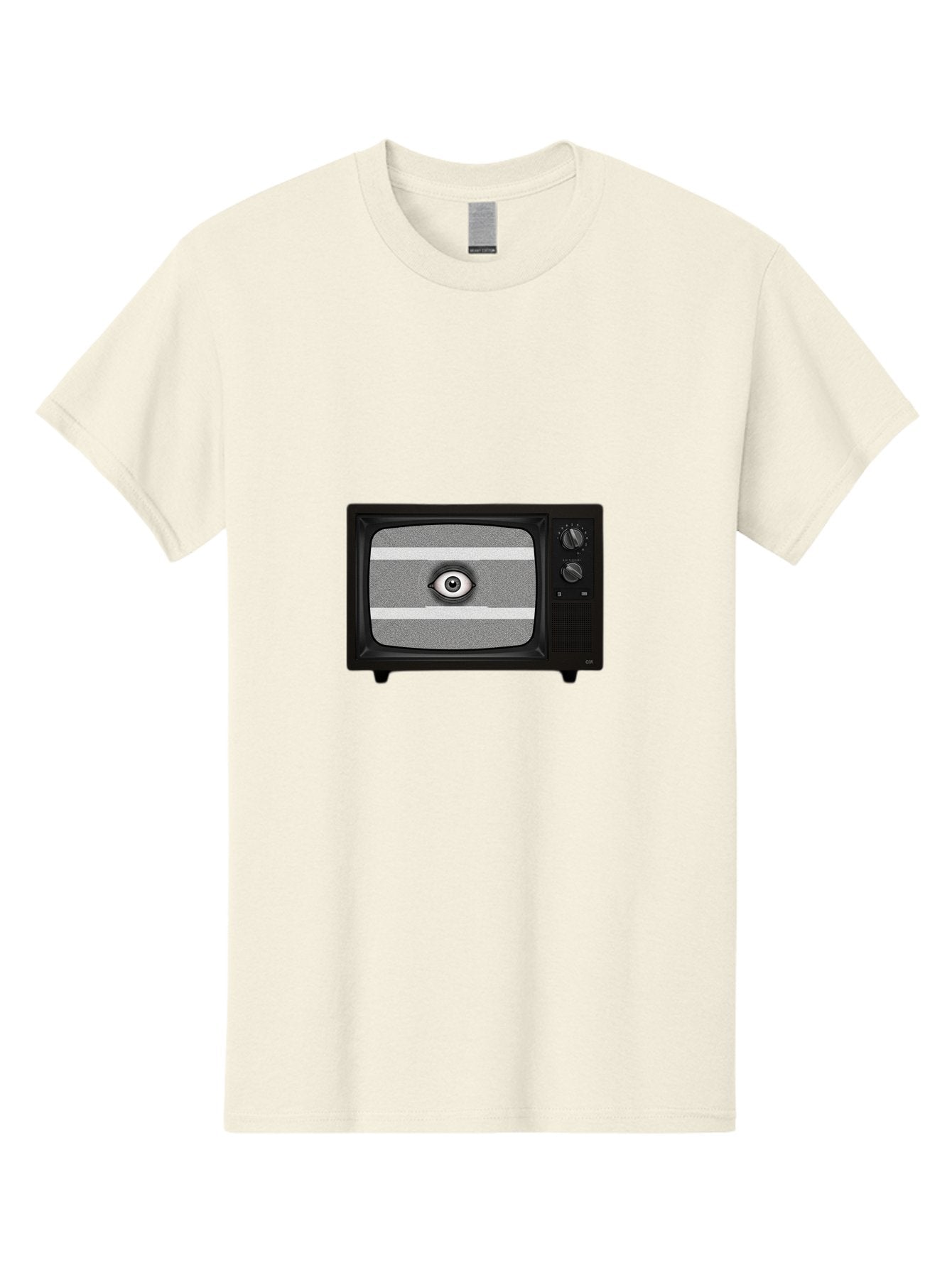 Old-Tv-With-Eye Men'S Graphic Tee, 100% Cotton, Comfortable Casual Summer Wear, Machine Washable, Vintage Camera, Old Camera, Antique Camera, Black Camera, Classic Photography, Photography Equipment, Nostalgic Device, Film Camera, Camera Art Bak996 12