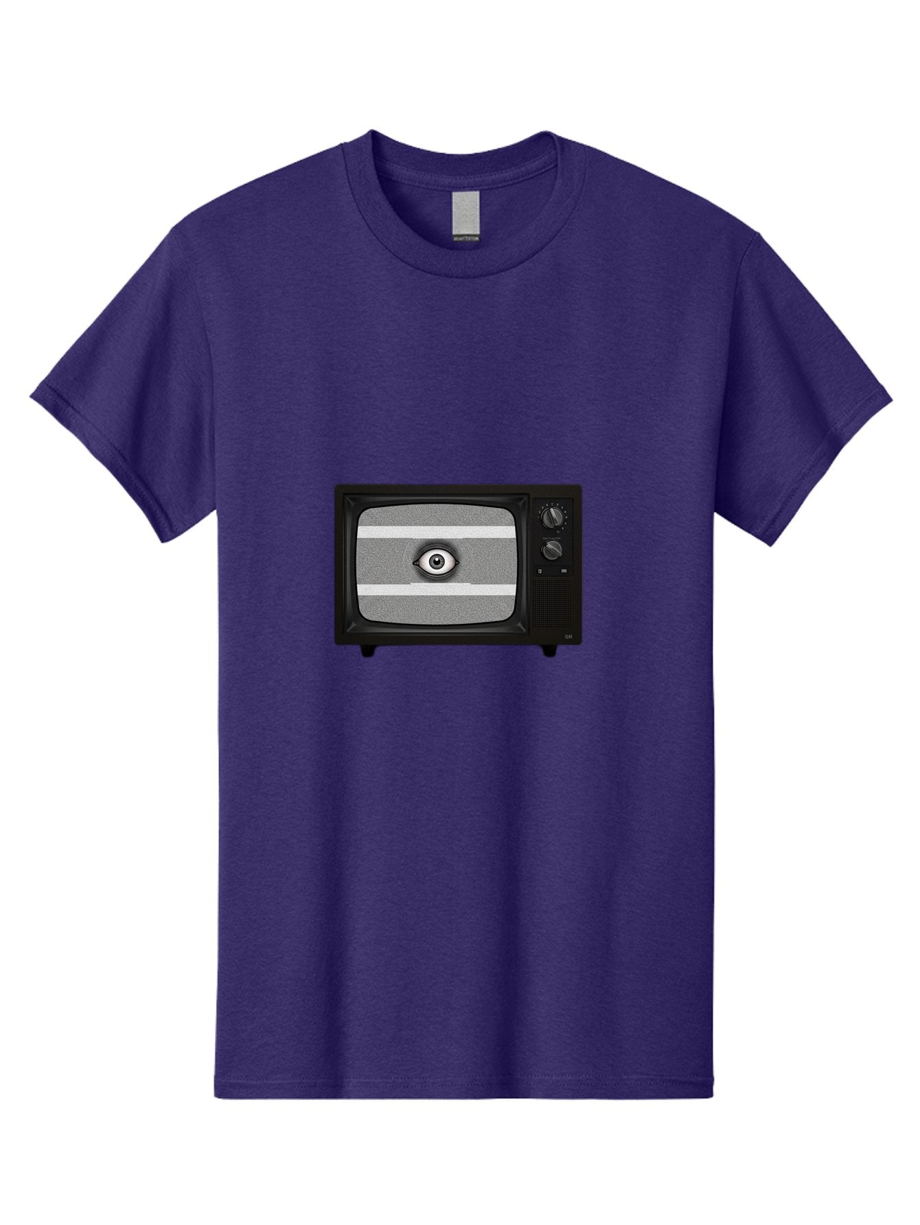Old-Tv-With-Eye Men'S Graphic Tee, 100% Cotton, Comfortable Casual Summer Wear, Machine Washable, Vintage Camera, Old Camera, Antique Camera, Black Camera, Classic Photography, Photography Equipment, Nostalgic Device, Film Camera, Camera Art Bak996 13