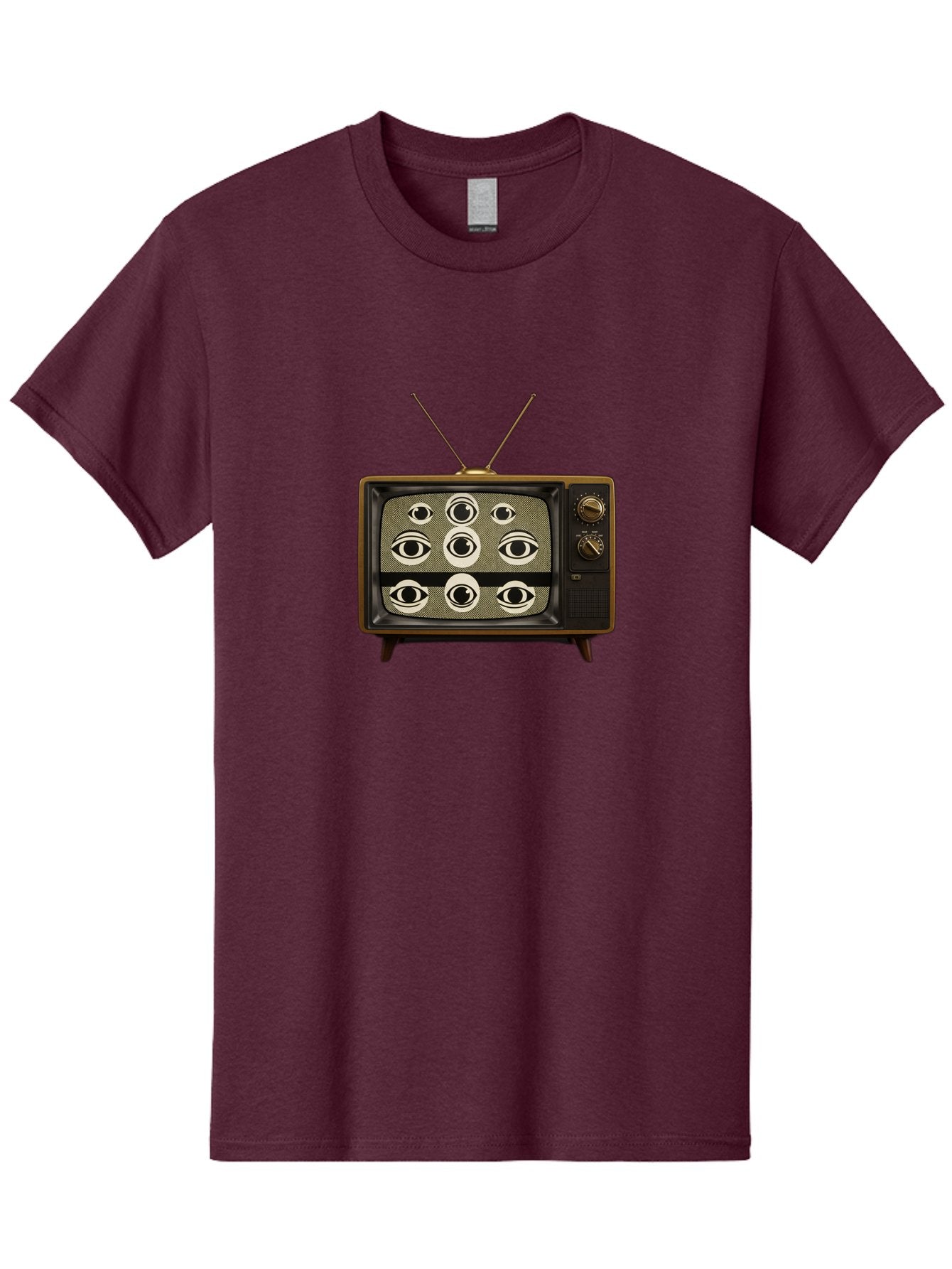 Old-Tv-With-Eyes Men'S Graphic Tee, 100% Cotton, Comfortable Casual Summer Wear, Machine Washable, Vintage Camera, Old Camera, Antique Camera, Black Camera, Classic Photography, Photography Equipment, Nostalgic Device, Film Camera, Camera Art Bak997 11