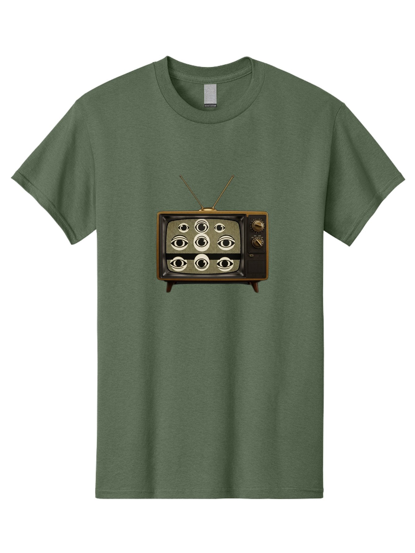 Old-Tv-With-Eyes Men'S Graphic Tee, 100% Cotton, Comfortable Casual Summer Wear, Machine Washable, Vintage Camera, Old Camera, Antique Camera, Black Camera, Classic Photography, Photography Equipment, Nostalgic Device, Film Camera, Camera Art Bak997 6