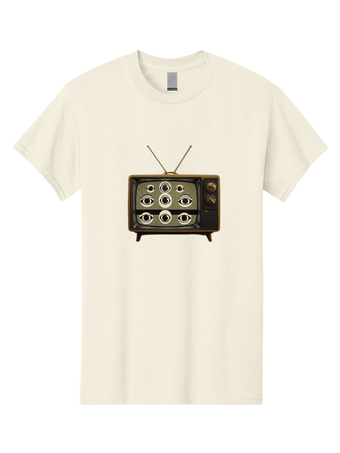 Old-Tv-With-Eyes Men'S Graphic Tee, 100% Cotton, Comfortable Casual Summer Wear, Machine Washable, Vintage Camera, Old Camera, Antique Camera, Black Camera, Classic Photography, Photography Equipment, Nostalgic Device, Film Camera, Camera Art Bak997 7