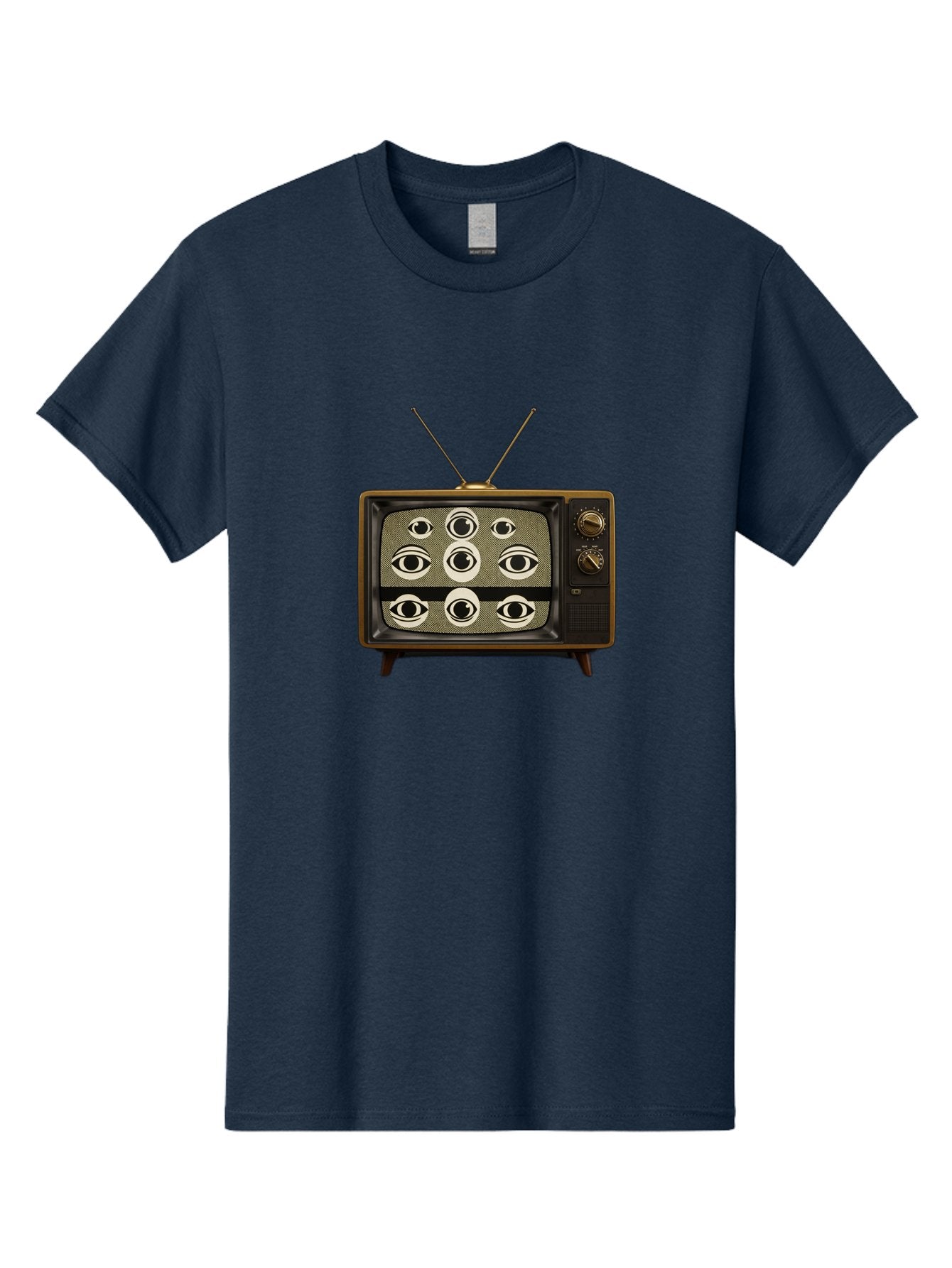 Old-Tv-With-Eyes Men'S Graphic Tee, 100% Cotton, Comfortable Casual Summer Wear, Machine Washable, Vintage Camera, Old Camera, Antique Camera, Black Camera, Classic Photography, Photography Equipment, Nostalgic Device, Film Camera, Camera Art Bak997 14