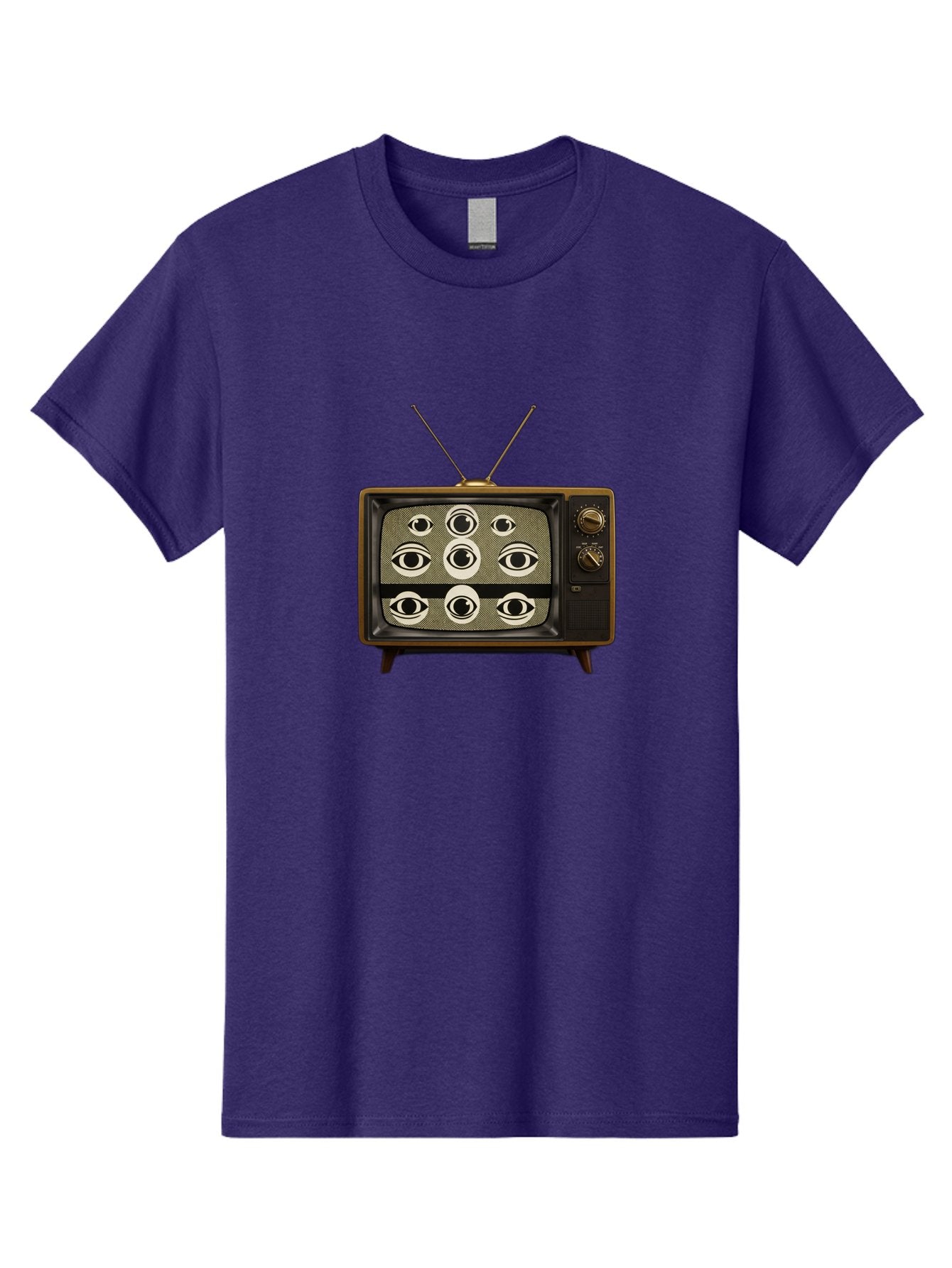 Old-Tv-With-Eyes Men'S Graphic Tee, 100% Cotton, Comfortable Casual Summer Wear, Machine Washable, Vintage Camera, Old Camera, Antique Camera, Black Camera, Classic Photography, Photography Equipment, Nostalgic Device, Film Camera, Camera Art Bak997 15