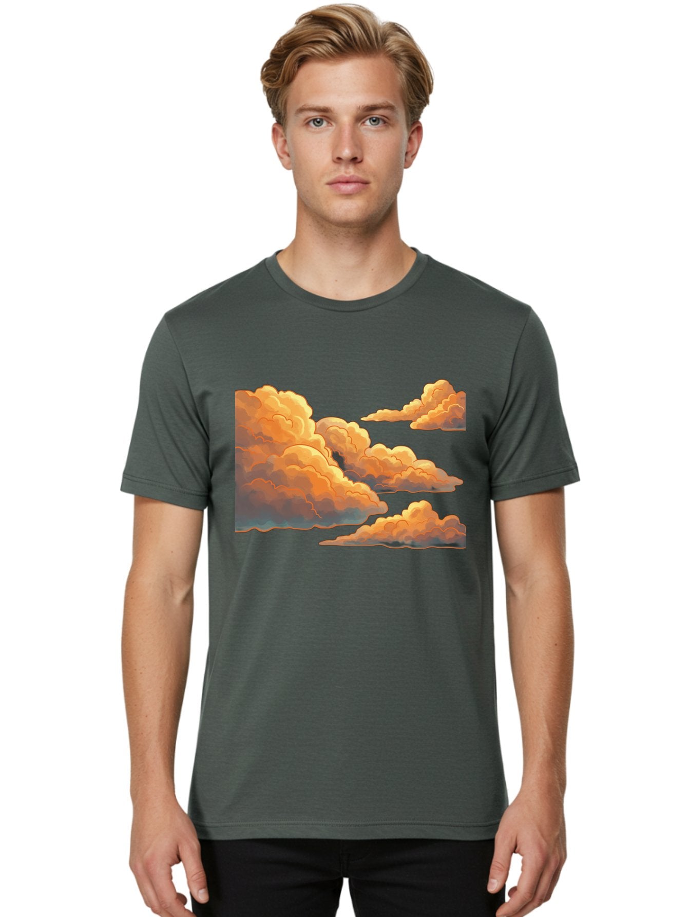 Orange-Clouds Men'S Graphic Tee, 100% Cotton, Comfortable Casual Summer Wear, Machine Washable, Vintage Camera, Old Camera, Antique Camera, Black Camera, Classic Photography, Photography Equipment, Nostalgic Device, Film Camera, Camera Art Bal002 26