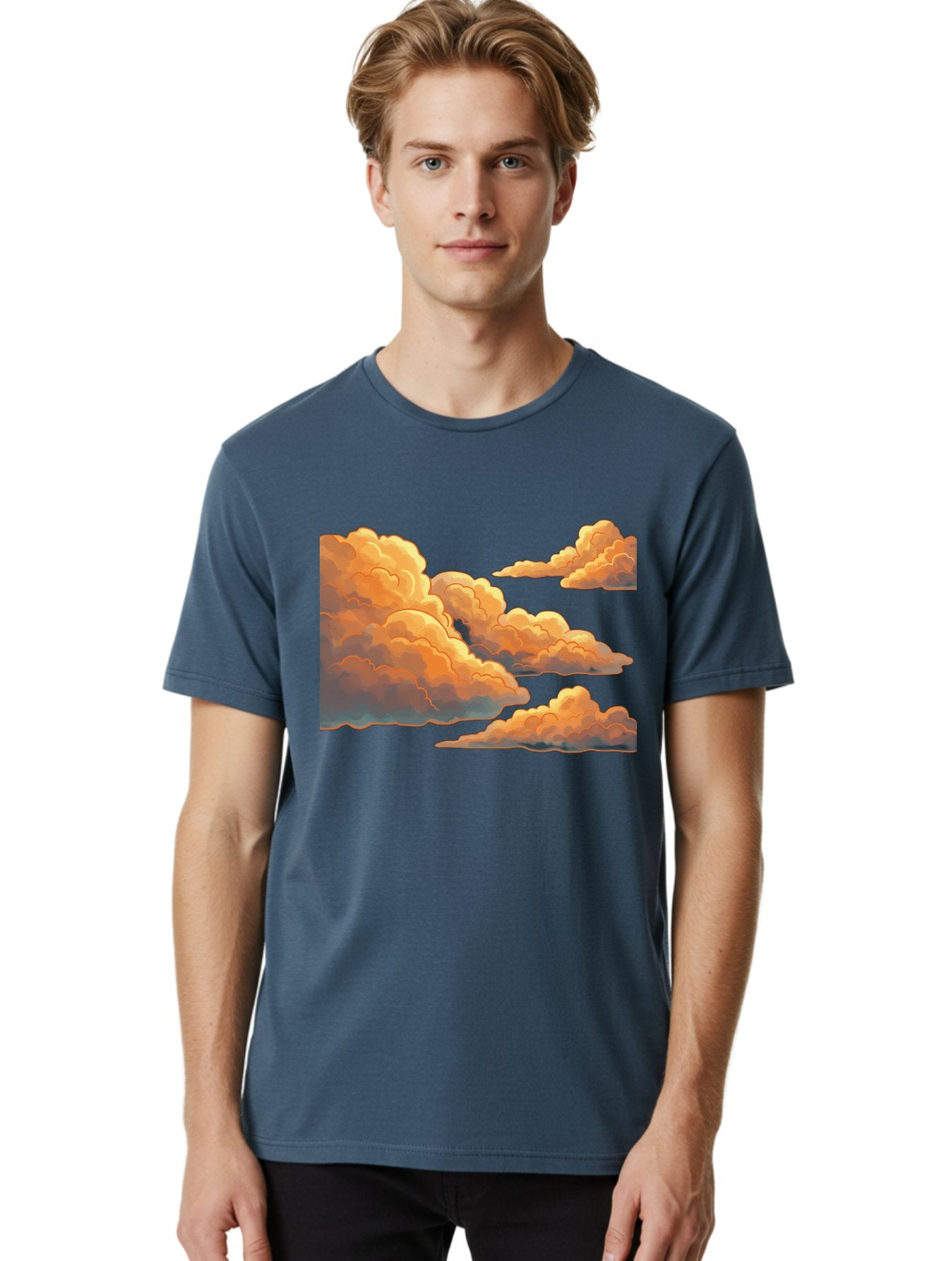 Orange-Clouds Men'S Graphic Tee, 100% Cotton, Comfortable Casual Summer Wear, Machine Washable, Vintage Camera, Old Camera, Antique Camera, Black Camera, Classic Photography, Photography Equipment, Nostalgic Device, Film Camera, Camera Art Bal002 25