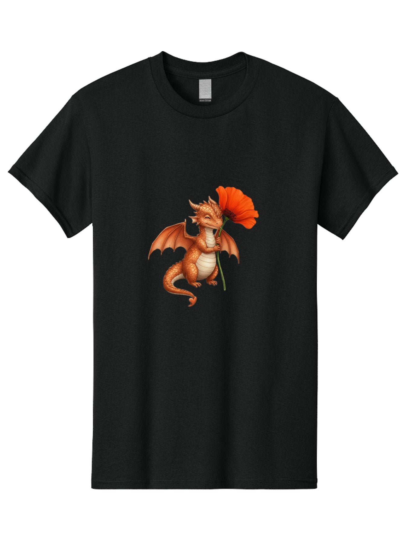 Orange-Dragon-With-Poppy Men'S Graphic Tee, 100% Cotton, Comfortable Casual Summer Wear, Machine Washable, Vintage Camera, Old Camera, Antique Camera, Black Camera, Classic Photography, Photography Equipment, Nostalgic Device, Film Camera, Bal003 8