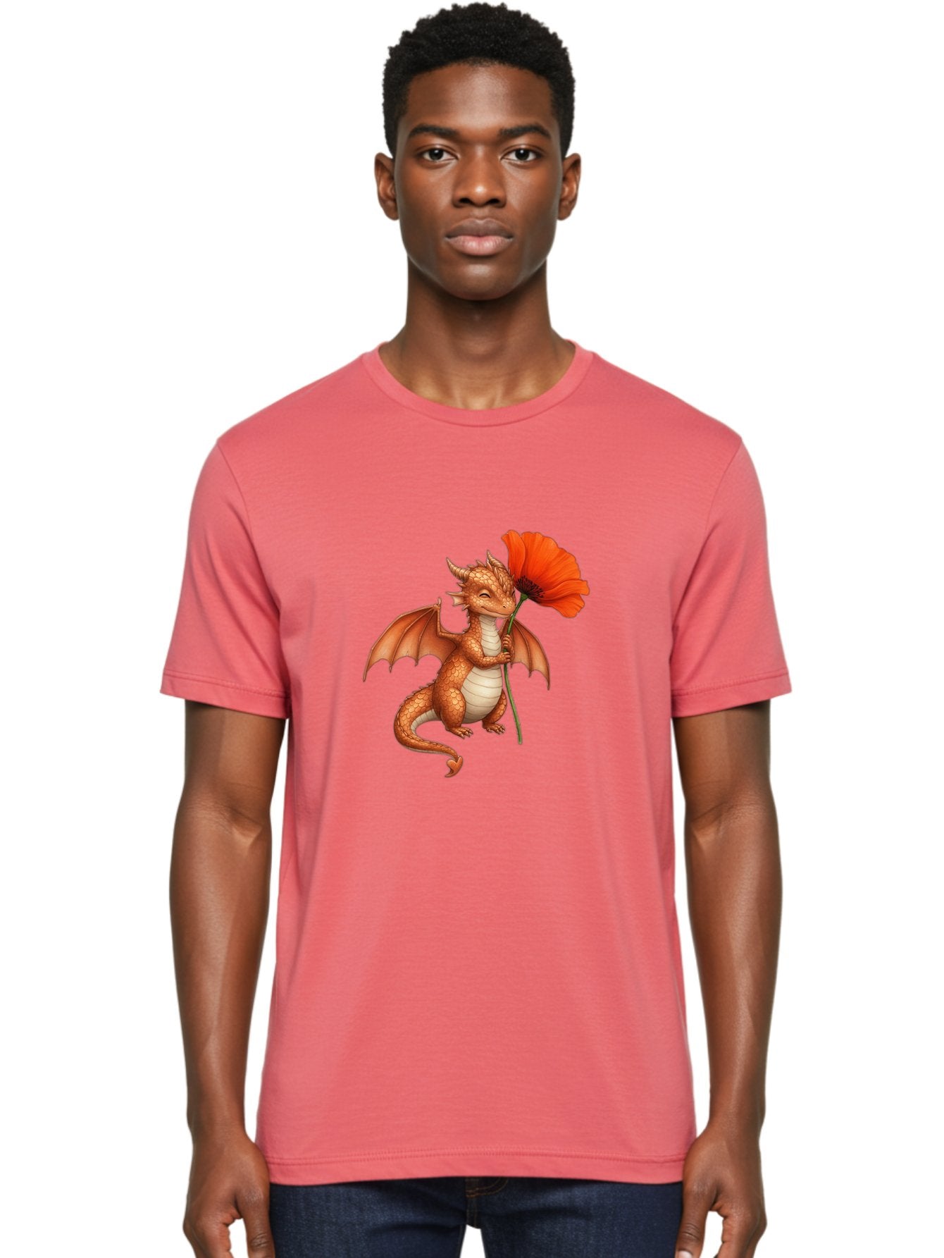 Orange-Dragon-With-Poppy Men'S Graphic Tee, 100% Cotton, Comfortable Casual Summer Wear, Machine Washable, Vintage Camera, Old Camera, Antique Camera, Black Camera, Classic Photography, Photography Equipment, Nostalgic Device, Film Camera, Bal003 19