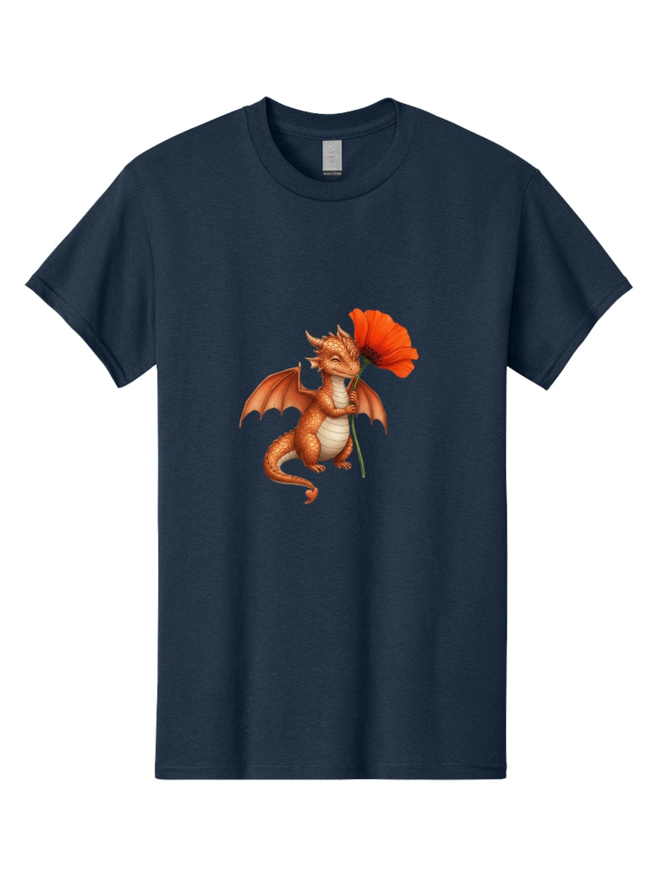 Orange-Dragon-With-Poppy Men'S Graphic Tee, 100% Cotton, Comfortable Casual Summer Wear, Machine Washable, Vintage Camera, Old Camera, Antique Camera, Black Camera, Classic Photography, Photography Equipment, Nostalgic Device, Film Camera, Bal003 5