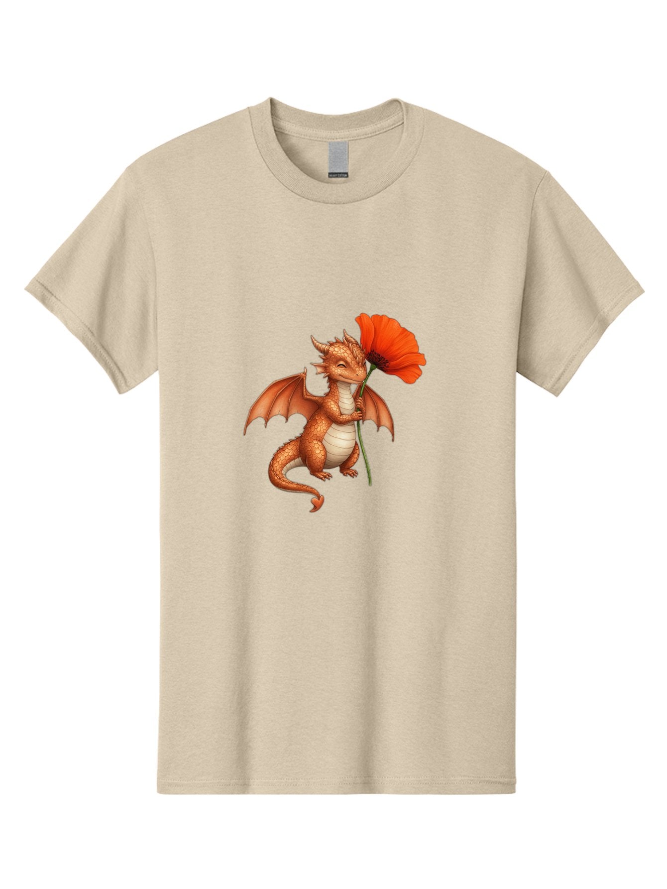 Orange-Dragon-With-Poppy Men'S Graphic Tee, 100% Cotton, Comfortable Casual Summer Wear, Machine Washable, Vintage Camera, Old Camera, Antique Camera, Black Camera, Classic Photography, Photography Equipment, Nostalgic Device, Film Camera, Bal003 3