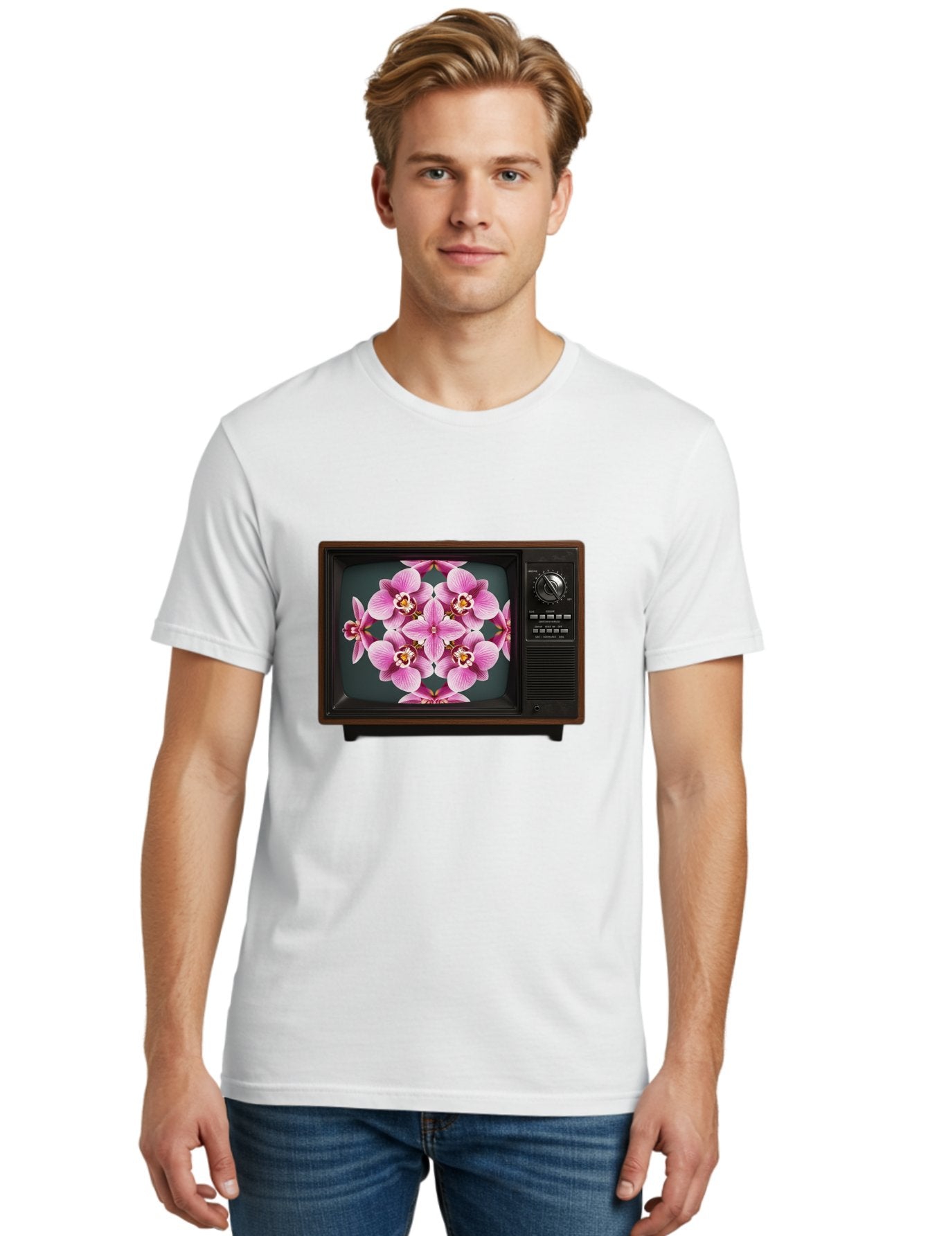 Orchids-On-Tv Men'S Graphic Tee, 100% Cotton, Comfortable Casual Summer Wear, Machine Washable, Vintage Camera, Old Camera, Antique Camera, Black Camera, Classic Photography, Photography Equipment, Nostalgic Device, Film Camera, Camera Art Bal007 19