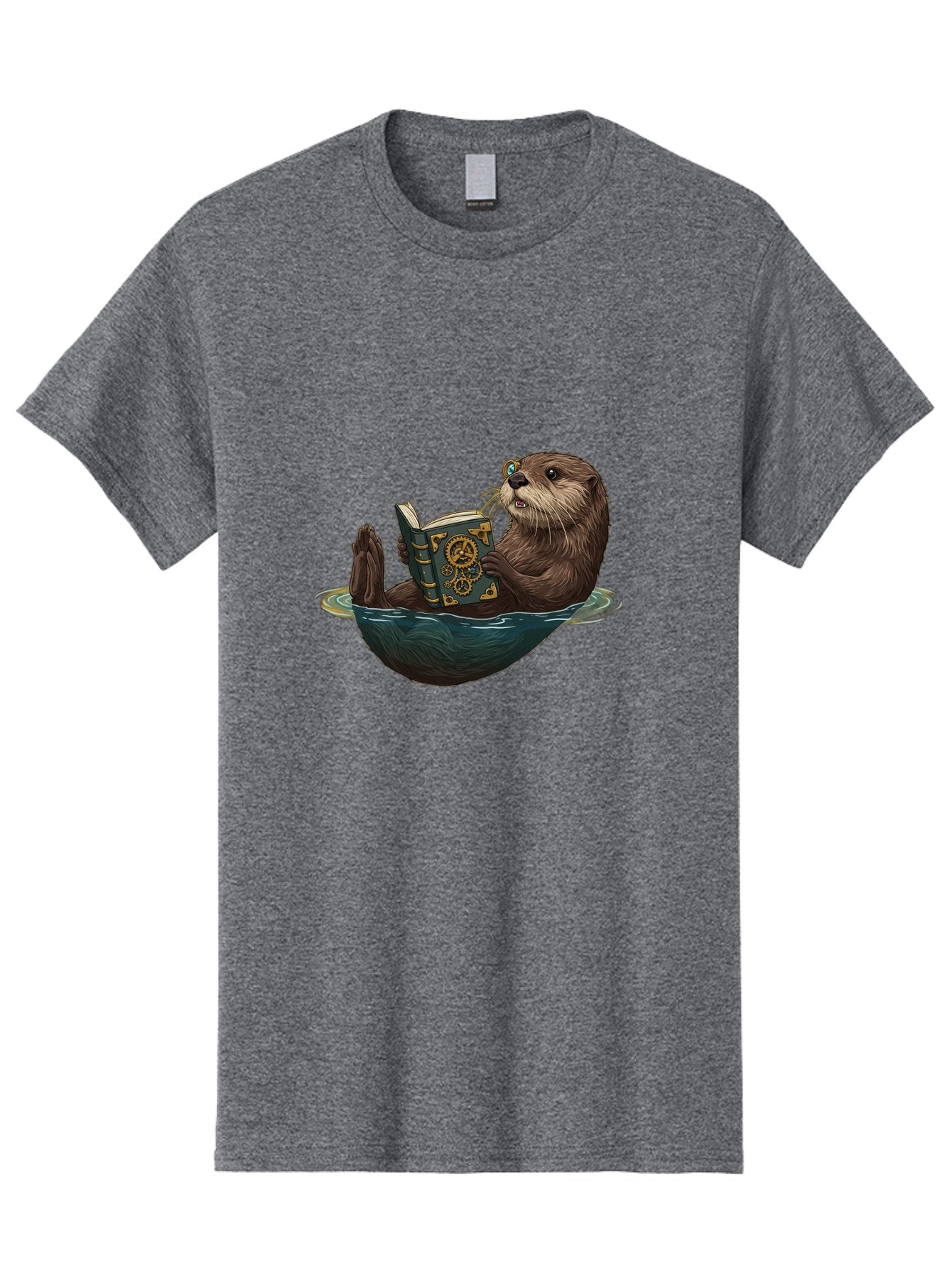 Otter-Reading-Book-1 Men'S Graphic Tee, 100% Cotton, Comfortable Casual Summer Wear, Machine Washable, Vintage Camera, Old Camera, Antique Camera, Black Camera, Classic Photography, Photography Equipment, Nostalgic Device, Film Camera, Bal011 15