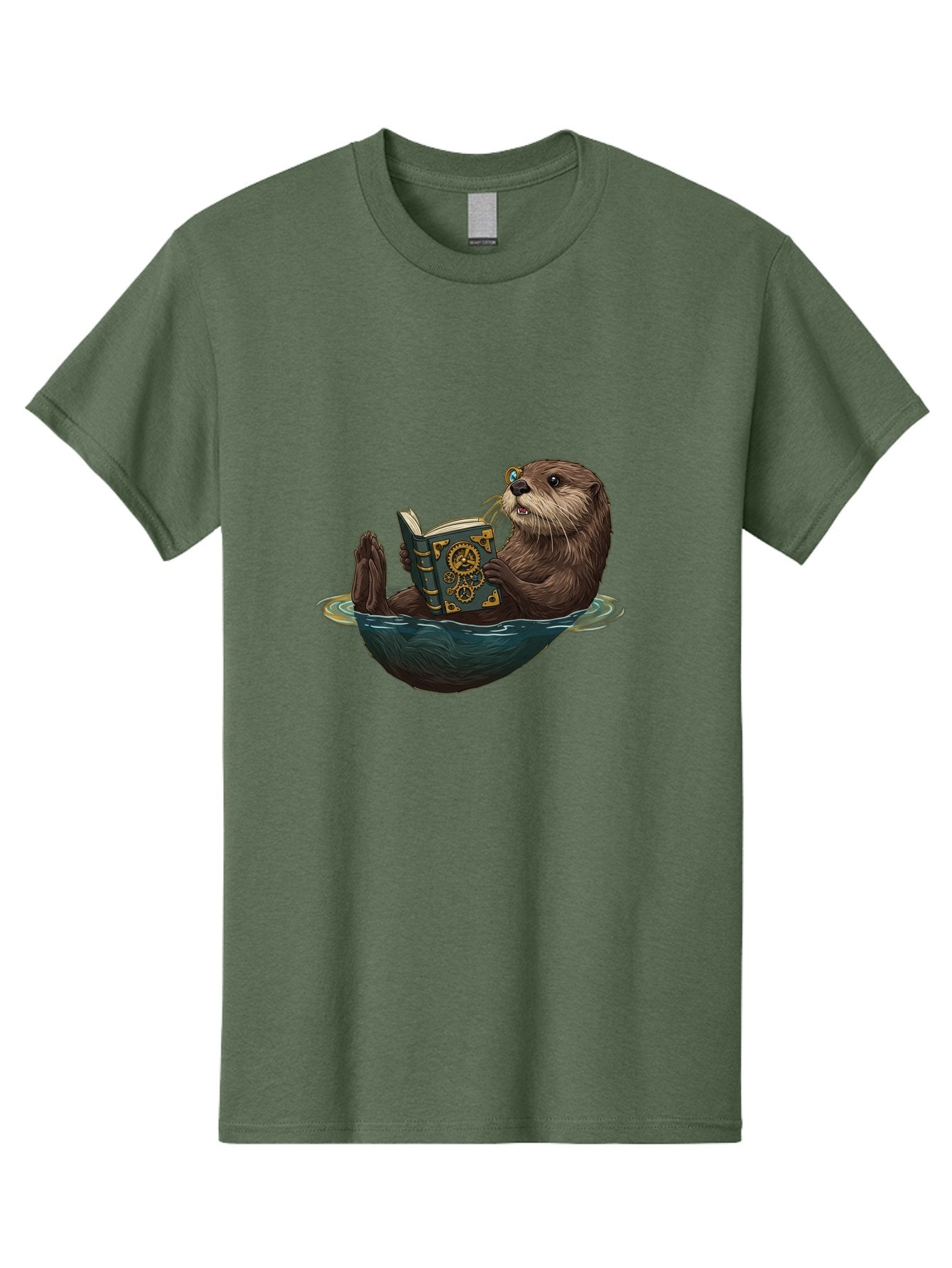 Otter-Reading-Book-1 Men'S Graphic Tee, 100% Cotton, Comfortable Casual Summer Wear, Machine Washable, Vintage Camera, Old Camera, Antique Camera, Black Camera, Classic Photography, Photography Equipment, Nostalgic Device, Film Camera, Bal011 11
