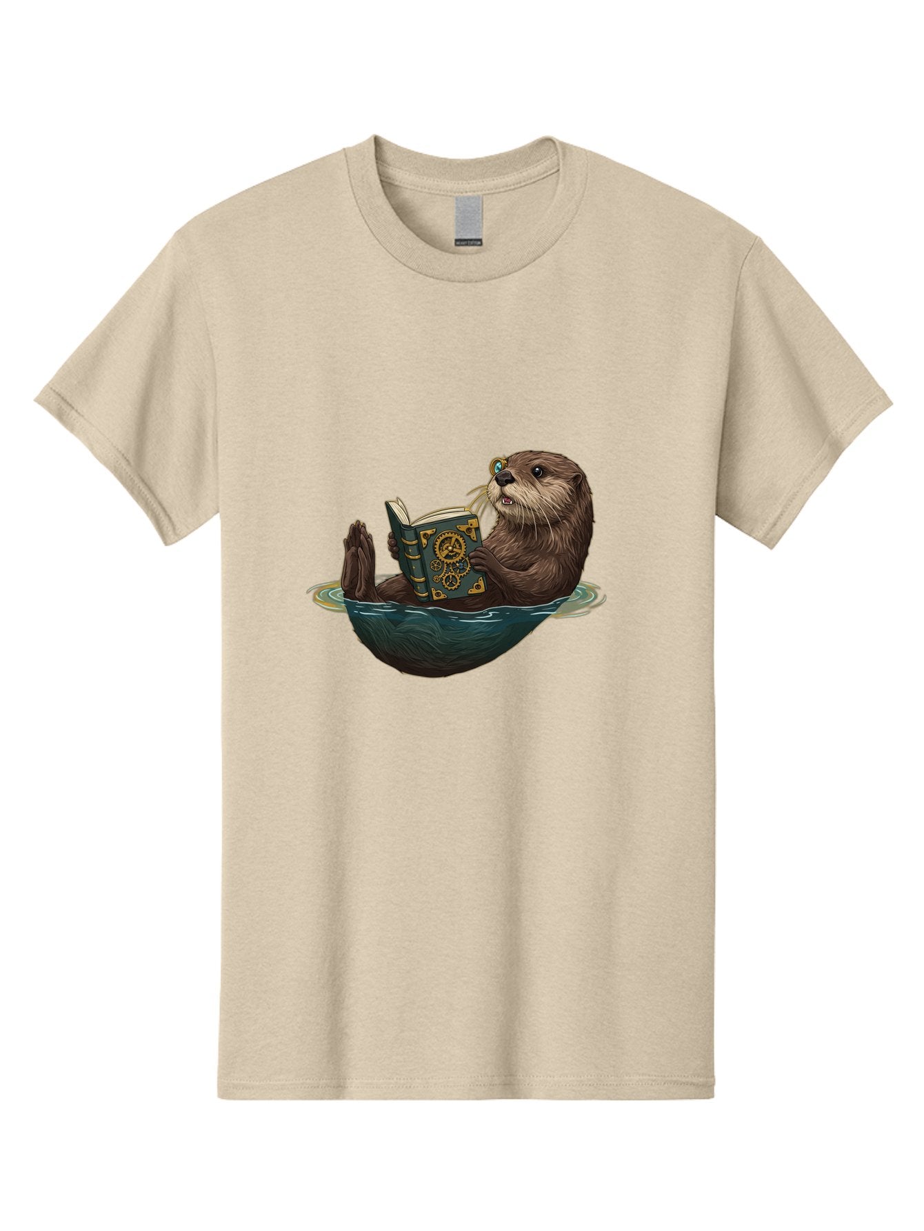 Otter-Reading-Book-1 Men'S Graphic Tee, 100% Cotton, Comfortable Casual Summer Wear, Machine Washable, Vintage Camera, Old Camera, Antique Camera, Black Camera, Classic Photography, Photography Equipment, Nostalgic Device, Film Camera, Bal011 8