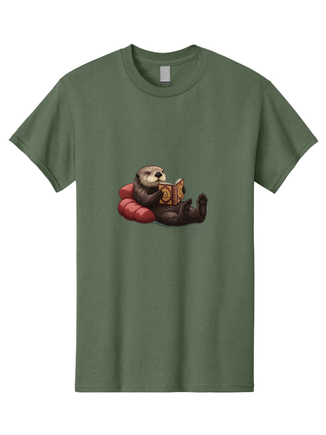 Otter-Reading-Book Men'S Graphic Tee, 100% Cotton, Comfortable Casual Summer Wear, Machine Washable, Vintage Camera, Old Camera, Antique Camera, Black Camera, Classic Photography, Photography Equipment, Nostalgic Device, Film Camera, Bal012