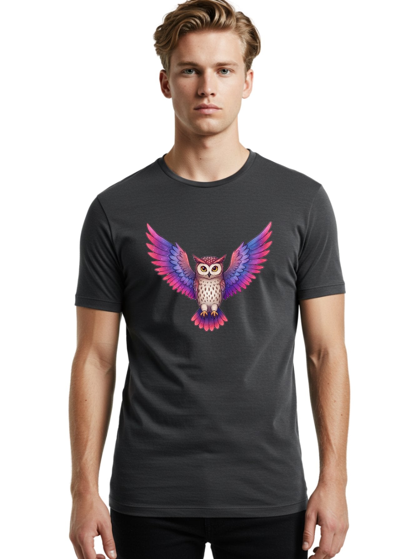 Owl-In-Flight Men'S Graphic Tee, 100% Cotton, Comfortable Casual Summer Wear, Machine Washable, Vintage Camera, Old Camera, Antique Camera, Black Camera, Classic Photography, Photography Equipment, Nostalgic Device, Film Camera, Camera Art Bal020 18