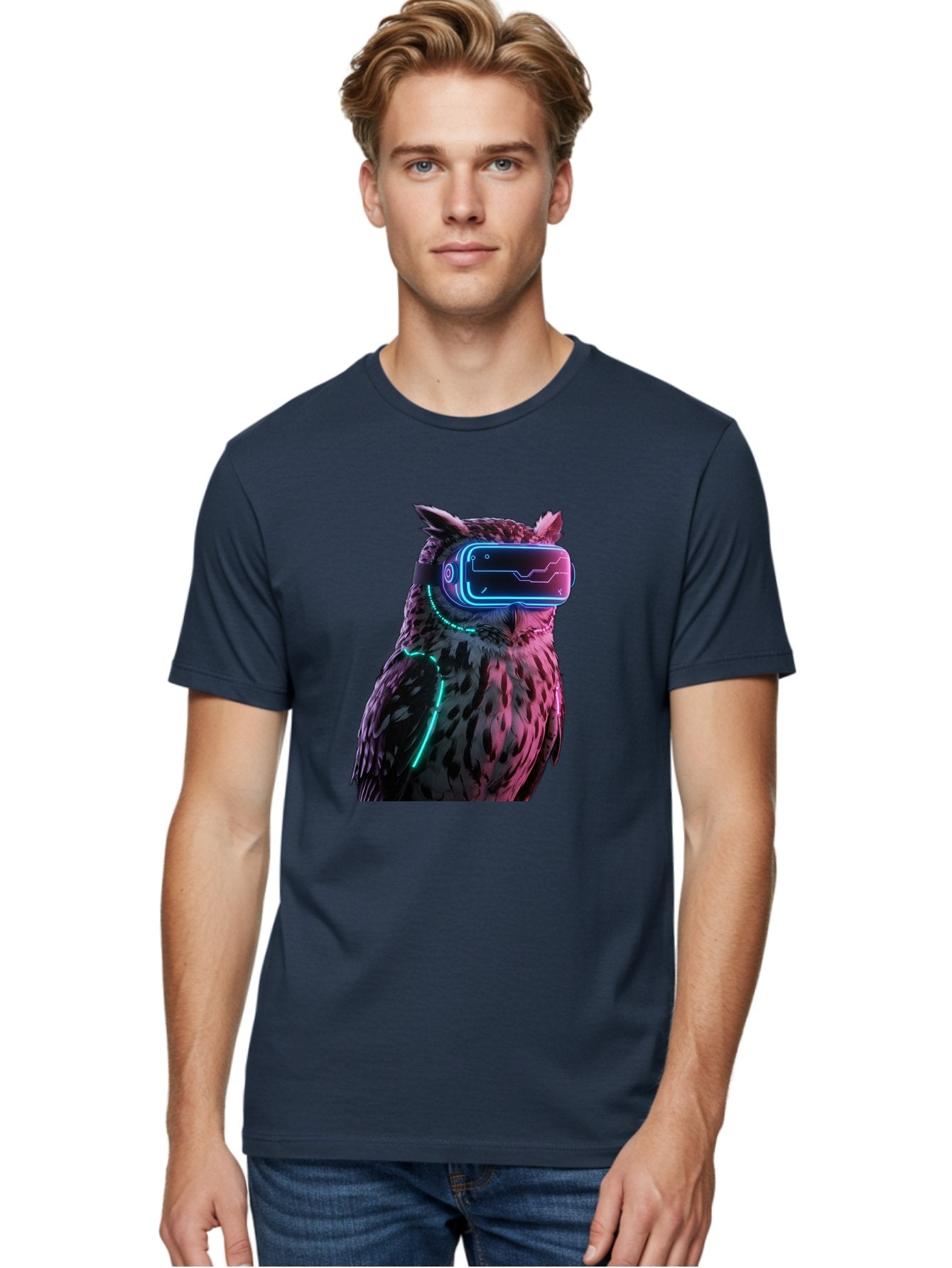 Owl-Vr-Headset-1 Men'S Graphic Tee, 100% Cotton, Comfortable Casual Summer Wear, Machine Washable, Vintage Camera, Old Camera, Antique Camera, Black Camera, Classic Photography, Photography Equipment, Nostalgic Device, Film Camera, Camera Art Bal023 18