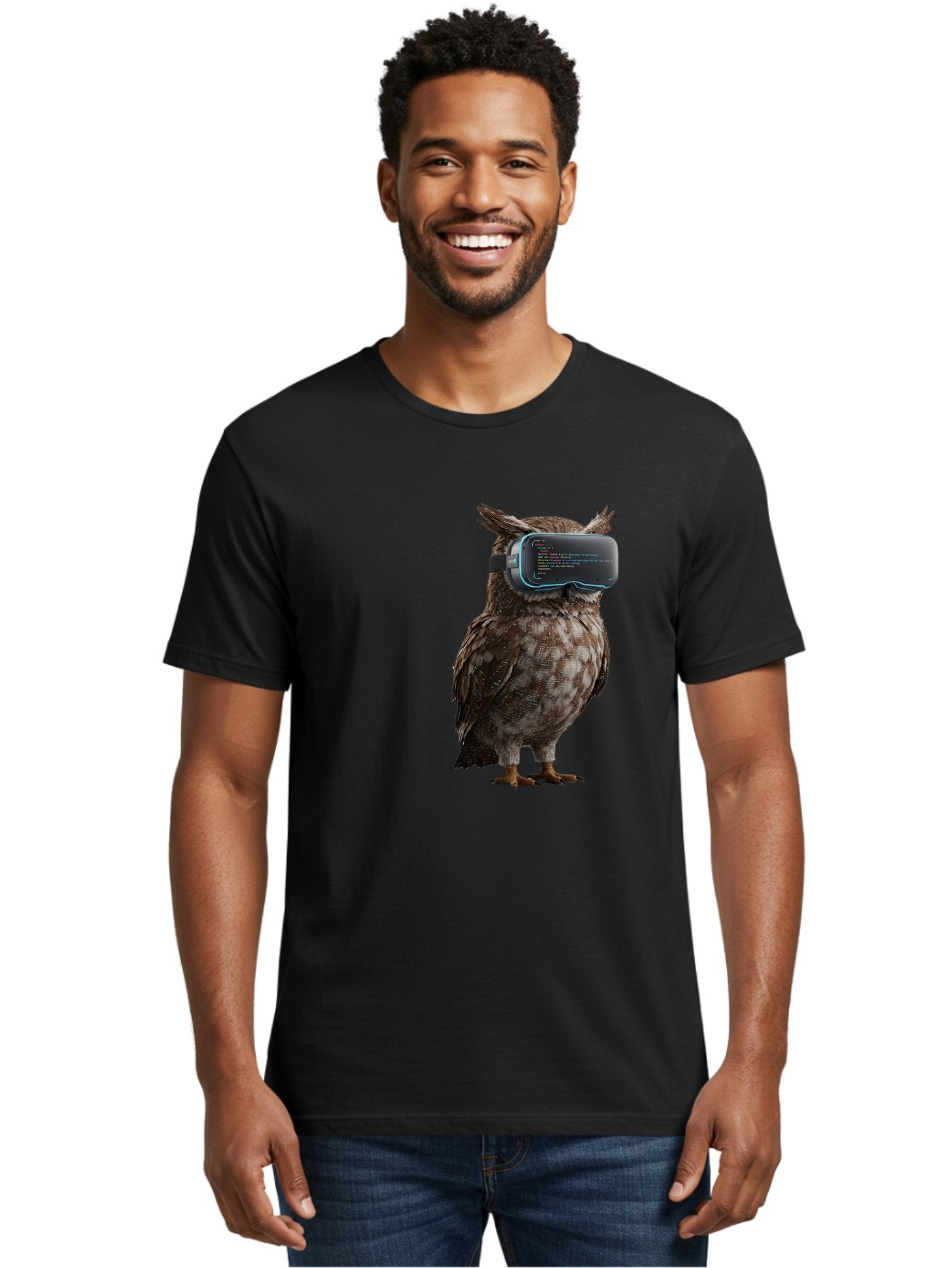 Owl-Vr-Headset Men'S Graphic Tee, 100% Cotton, Comfortable Casual Summer Wear, Machine Washable, Vintage Camera, Old Camera, Antique Camera, Black Camera, Classic Photography, Photography Equipment, Nostalgic Device, Film Camera, Camera Art Bal024 19