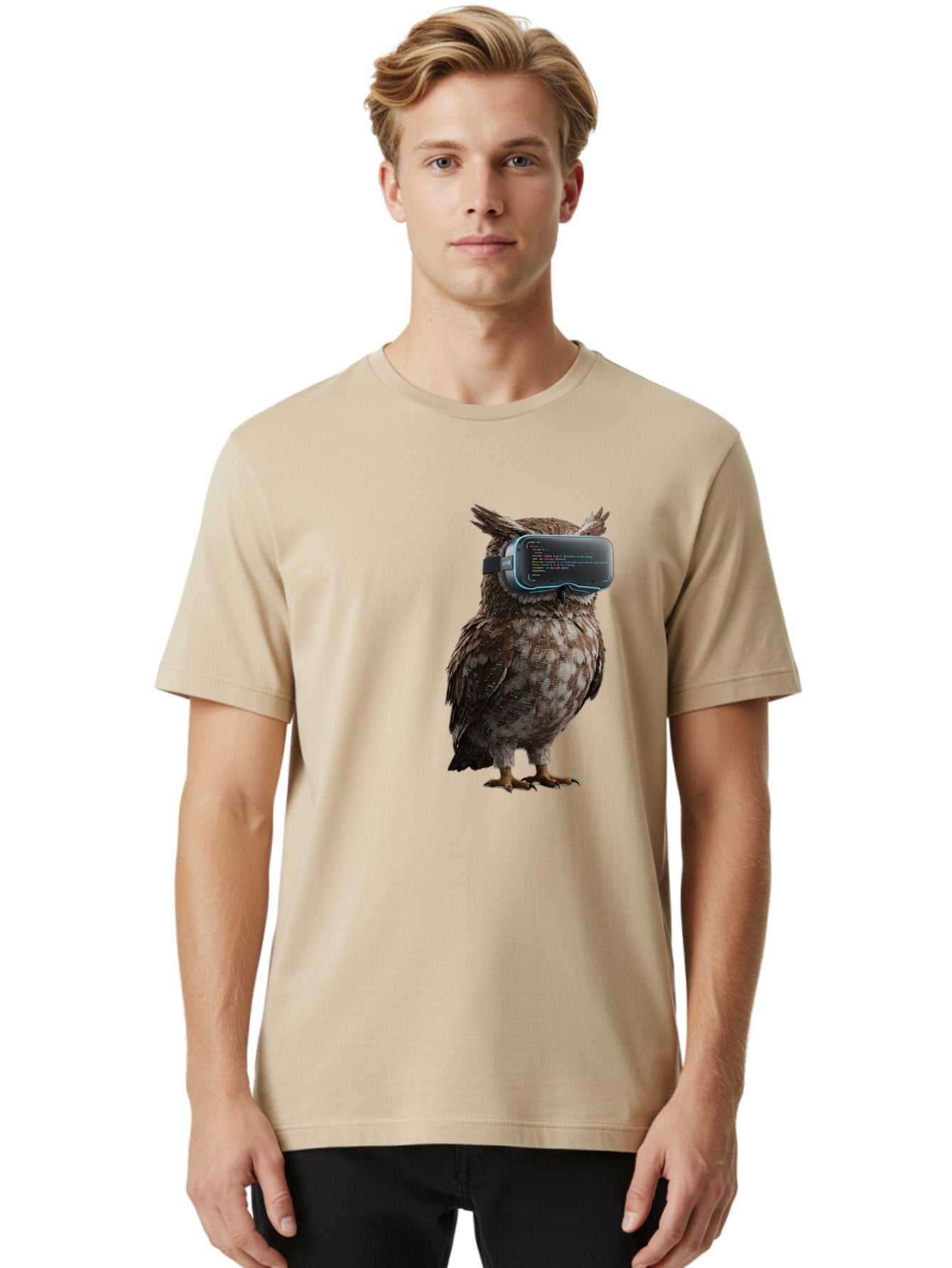 Owl-Vr-Headset Men'S Graphic Tee, 100% Cotton, Comfortable Casual Summer Wear, Machine Washable, Vintage Camera, Old Camera, Antique Camera, Black Camera, Classic Photography, Photography Equipment, Nostalgic Device, Film Camera, Camera Art Bal024 26
