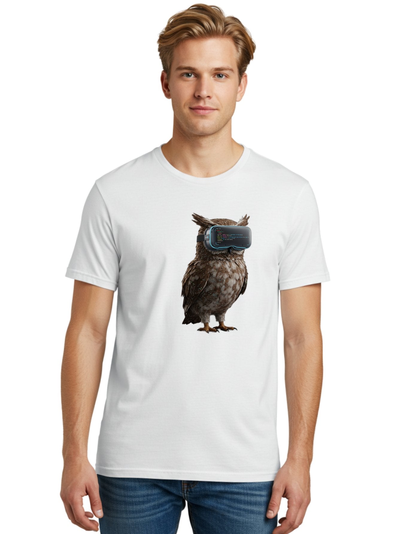 Owl-Vr-Headset Men'S Graphic Tee, 100% Cotton, Comfortable Casual Summer Wear, Machine Washable, Vintage Camera, Old Camera, Antique Camera, Black Camera, Classic Photography, Photography Equipment, Nostalgic Device, Film Camera, Camera Art Bal024 23