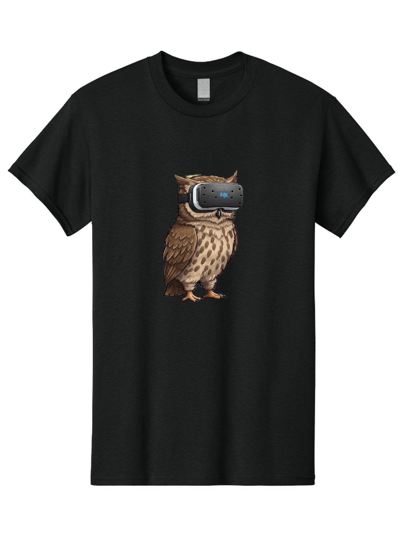 Owl-Wearing-Meta-Quest-3-Vr-Headset Men'S Graphic Tee, 100% Cotton, Comfortable Casual Summer Wear, Machine Washable, Vintage Camera, Old Camera, Antique Camera, Black Camera, Classic Photography, Photography Equipment, Nostalgic Device, Bal025 3