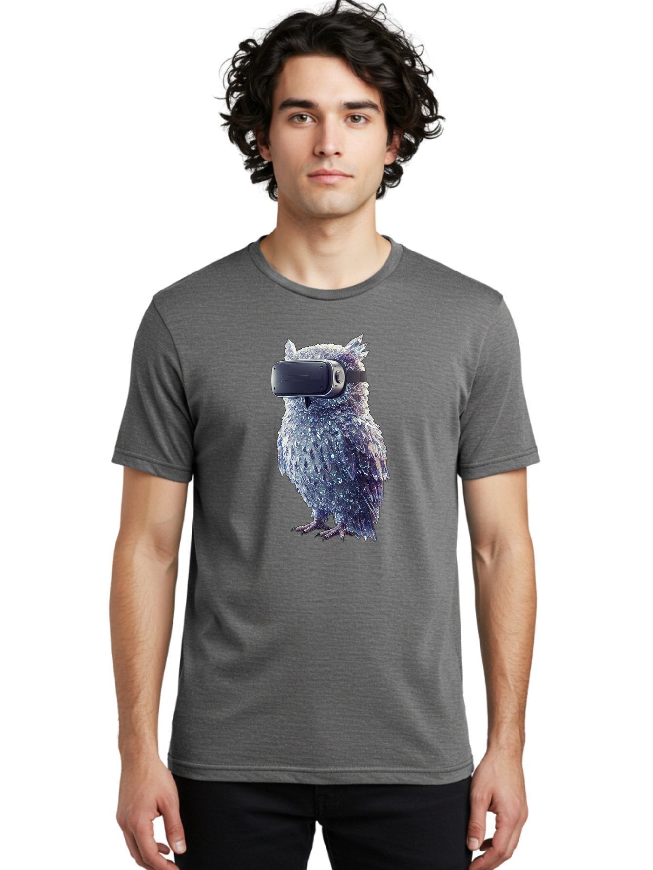 Owl-Wearing-Vr-Headset Men'S Graphic Tee, 100% Cotton, Comfortable Casual Summer Wear, Machine Washable, Vintage Camera, Old Camera, Antique Camera, Black Camera, Classic Photography, Photography Equipment, Nostalgic Device, Film Camera, Bal027 30