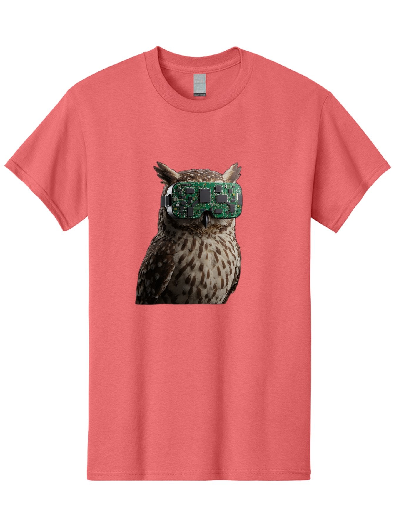 Owl-With-Circuit-Board-Vr-Goggles Men'S Graphic Tee, 100% Cotton, Comfortable Casual Summer Wear, Machine Washable, Vintage Camera, Old Camera, Antique Camera, Black Camera, Classic Photography, Photography Equipment, Nostalgic Device, Bal028 12