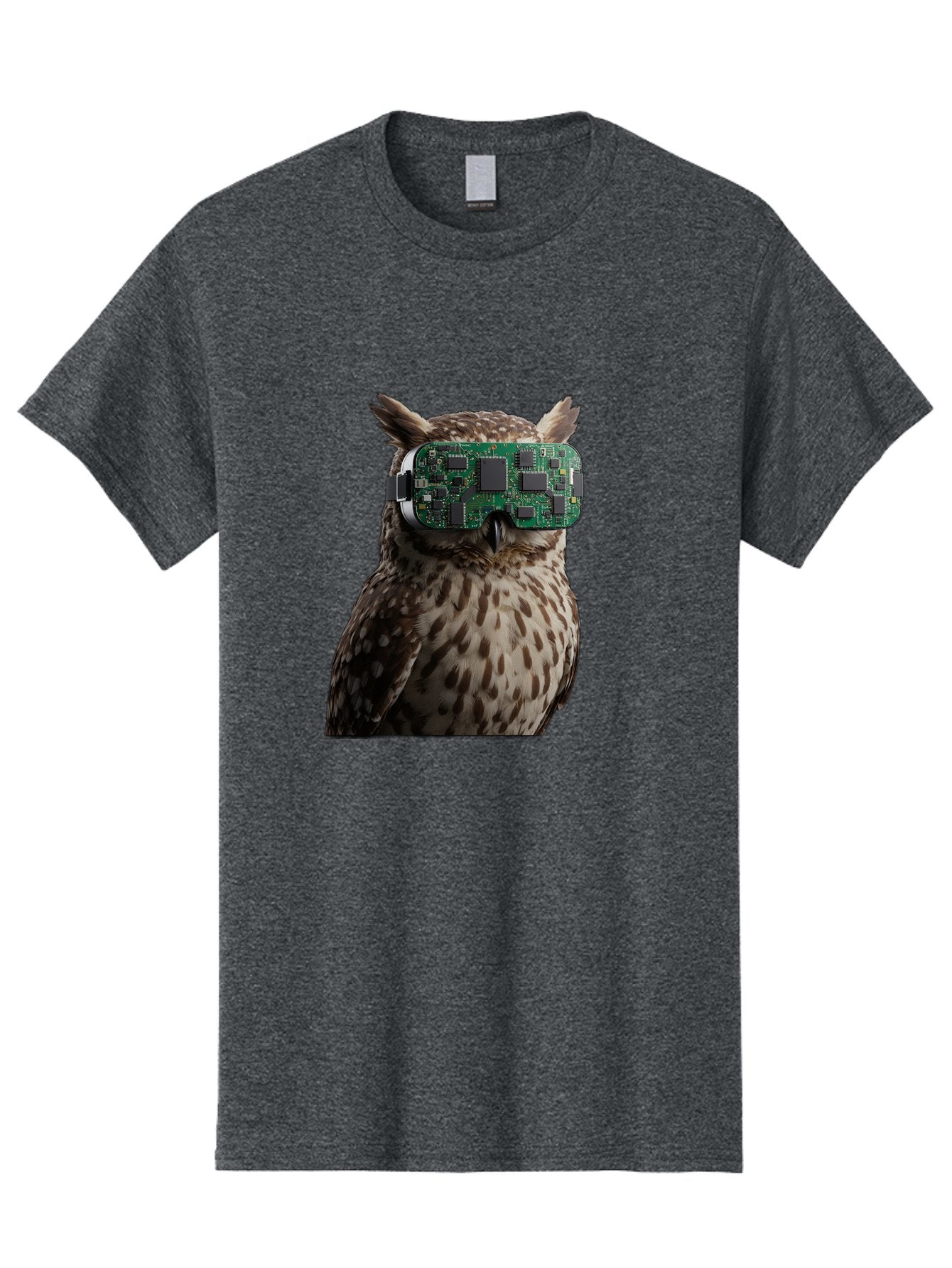 Owl-With-Circuit-Board-Vr-Goggles Men'S Graphic Tee, 100% Cotton, Comfortable Casual Summer Wear, Machine Washable, Vintage Camera, Old Camera, Antique Camera, Black Camera, Classic Photography, Photography Equipment, Nostalgic Device, Bal028 15