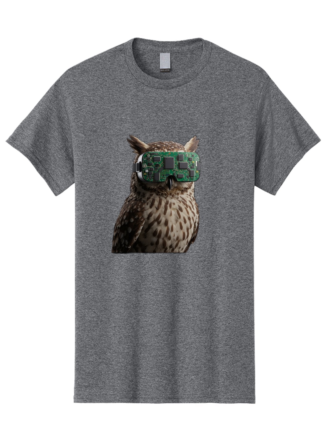 Owl-With-Circuit-Board-Vr-Goggles Men'S Graphic Tee, 100% Cotton, Comfortable Casual Summer Wear, Machine Washable, Vintage Camera, Old Camera, Antique Camera, Black Camera, Classic Photography, Photography Equipment, Nostalgic Device, Bal028 10