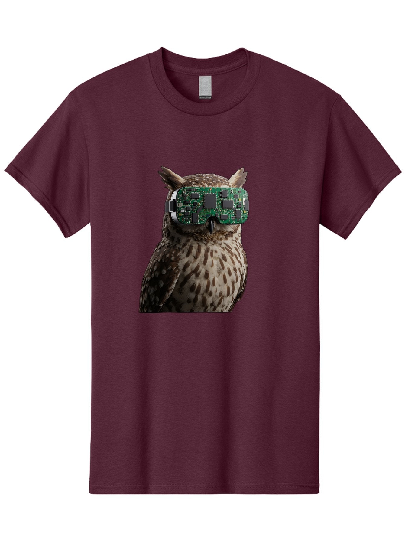 Owl-With-Circuit-Board-Vr-Goggles Men'S Graphic Tee, 100% Cotton, Comfortable Casual Summer Wear, Machine Washable, Vintage Camera, Old Camera, Antique Camera, Black Camera, Classic Photography, Photography Equipment, Nostalgic Device, Bal028 14