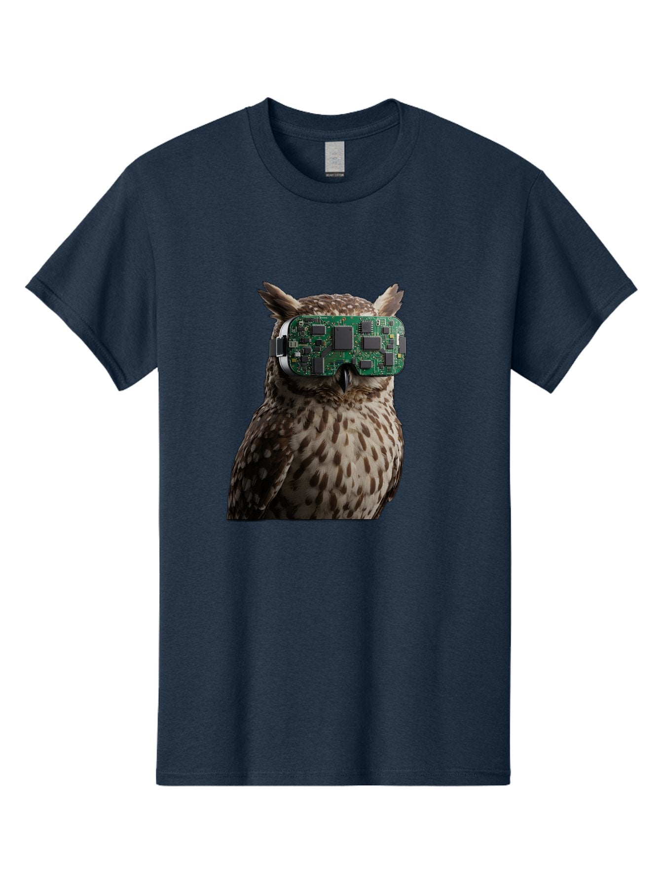 Owl-With-Circuit-Board-Vr-Goggles Men'S Graphic Tee, 100% Cotton, Comfortable Casual Summer Wear, Machine Washable, Vintage Camera, Old Camera, Antique Camera, Black Camera, Classic Photography, Photography Equipment, Nostalgic Device, Bal028 13