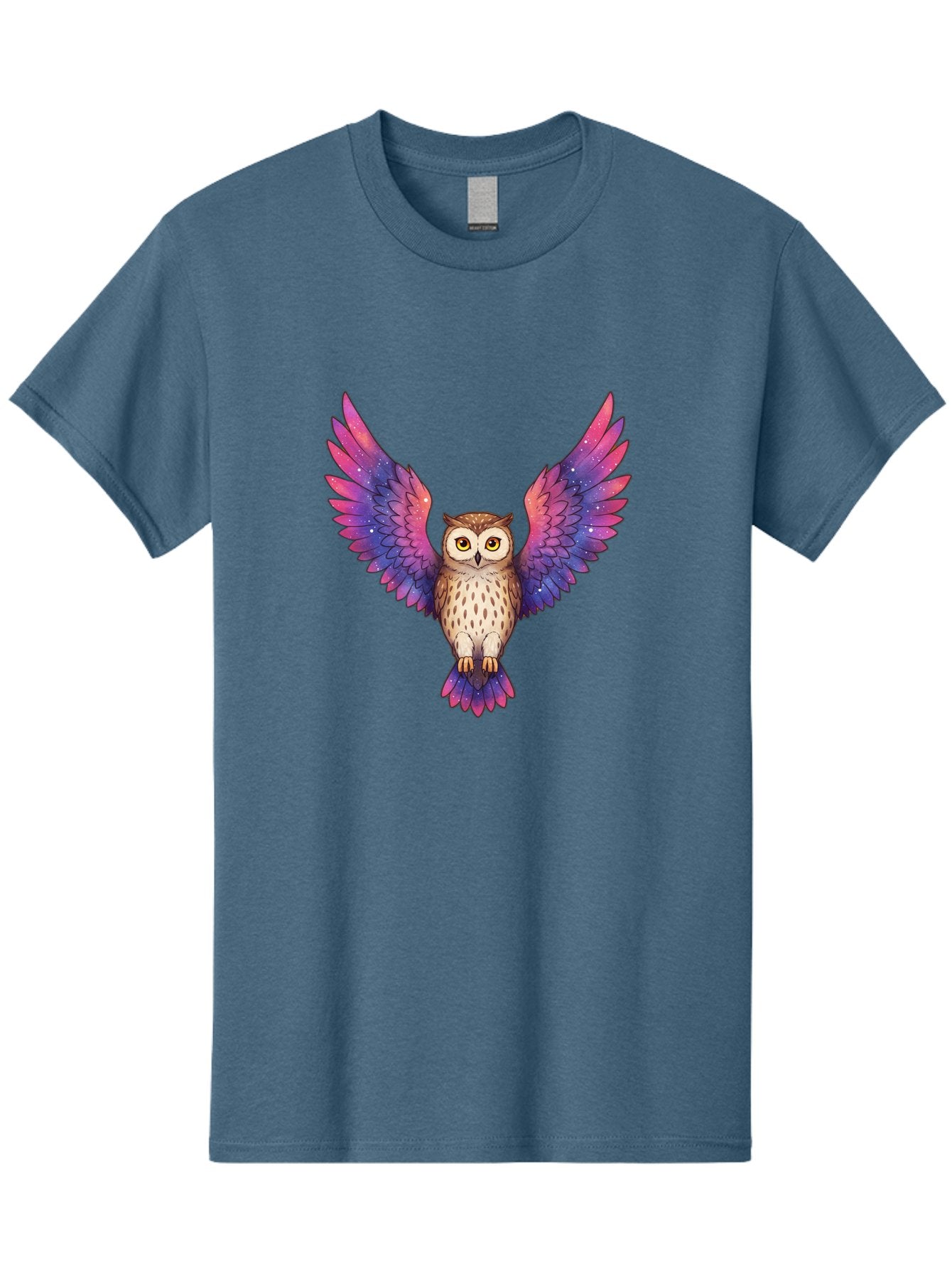 Owl-With-Galaxy-Wings-1 Men'S Graphic Tee, 100% Cotton, Comfortable Casual Summer Wear, Machine Washable, Vintage Camera, Old Camera, Antique Camera, Black Camera, Classic Photography, Photography Equipment, Nostalgic Device, Film Camera, Bal030 11