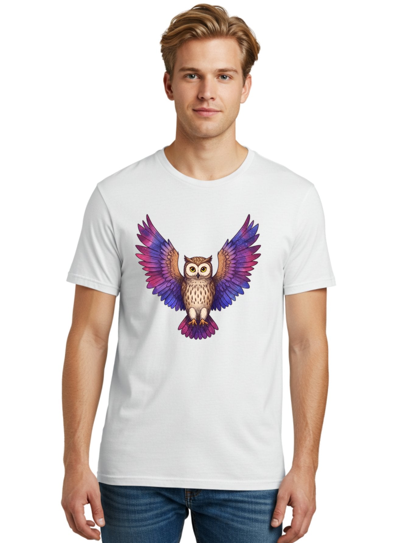 Owl-With-Galaxy-Wings Men'S Graphic Tee, 100% Cotton, Comfortable Casual Summer Wear, Machine Washable, Vintage Camera, Old Camera, Antique Camera, Black Camera, Classic Photography, Photography Equipment, Nostalgic Device, Film Camera, Bal031 29
