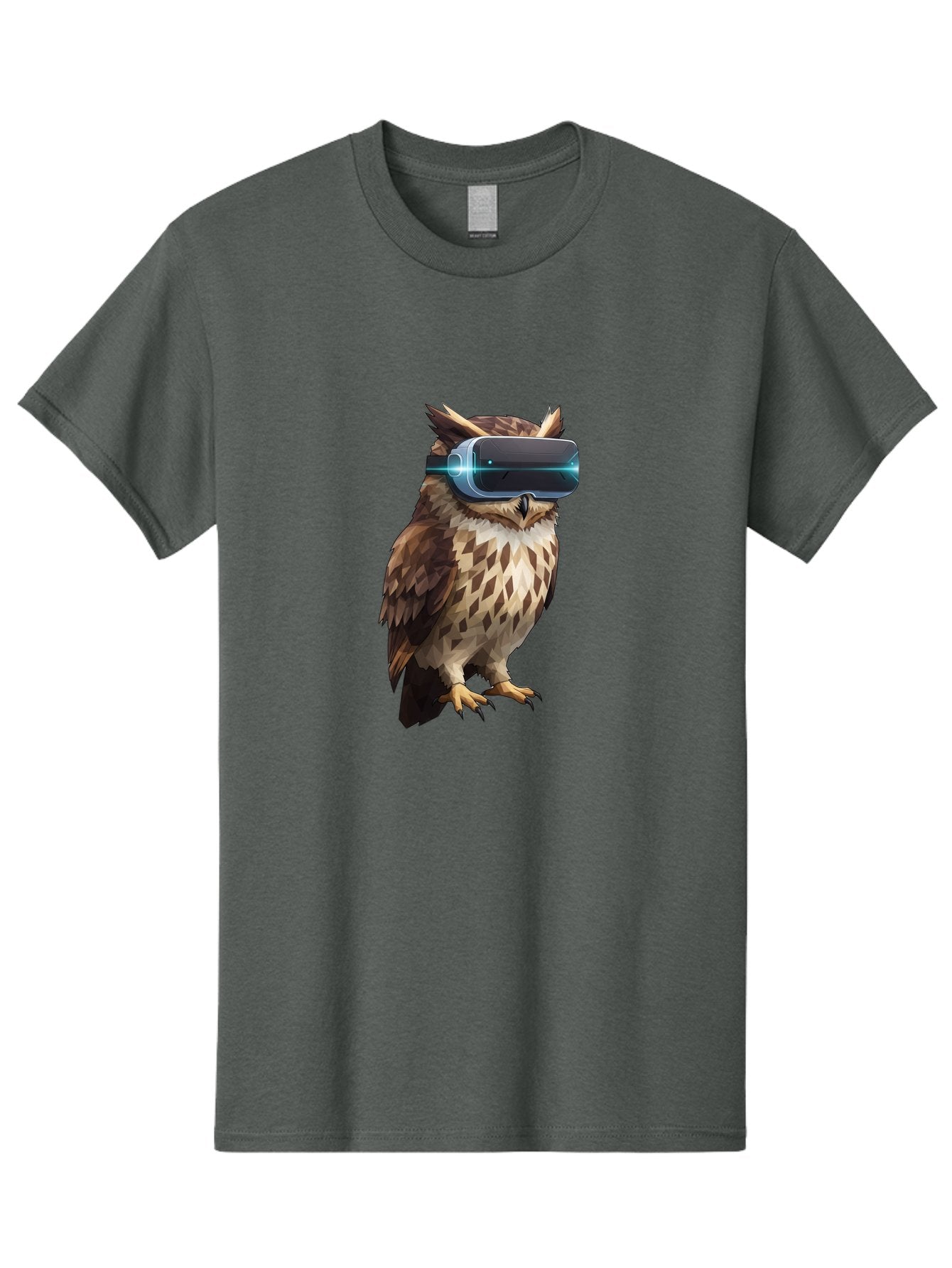 Owl-With-Vr-Headset-1 Men'S Graphic Tee, 100% Cotton, Comfortable Casual Summer Wear, Machine Washable, Vintage Camera, Old Camera, Antique Camera, Black Camera, Classic Photography, Photography Equipment, Nostalgic Device, Film Camera, Bal032 14
