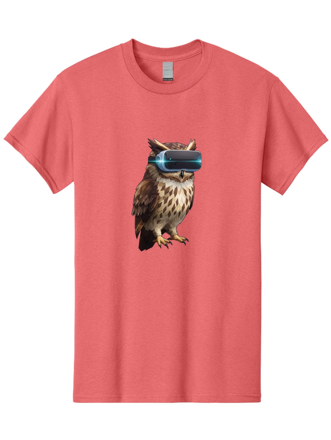 Owl-With-Vr-Headset-1 Men'S Graphic Tee, 100% Cotton, Comfortable Casual Summer Wear, Machine Washable, Vintage Camera, Old Camera, Antique Camera, Black Camera, Classic Photography, Photography Equipment, Nostalgic Device, Film Camera, Bal032