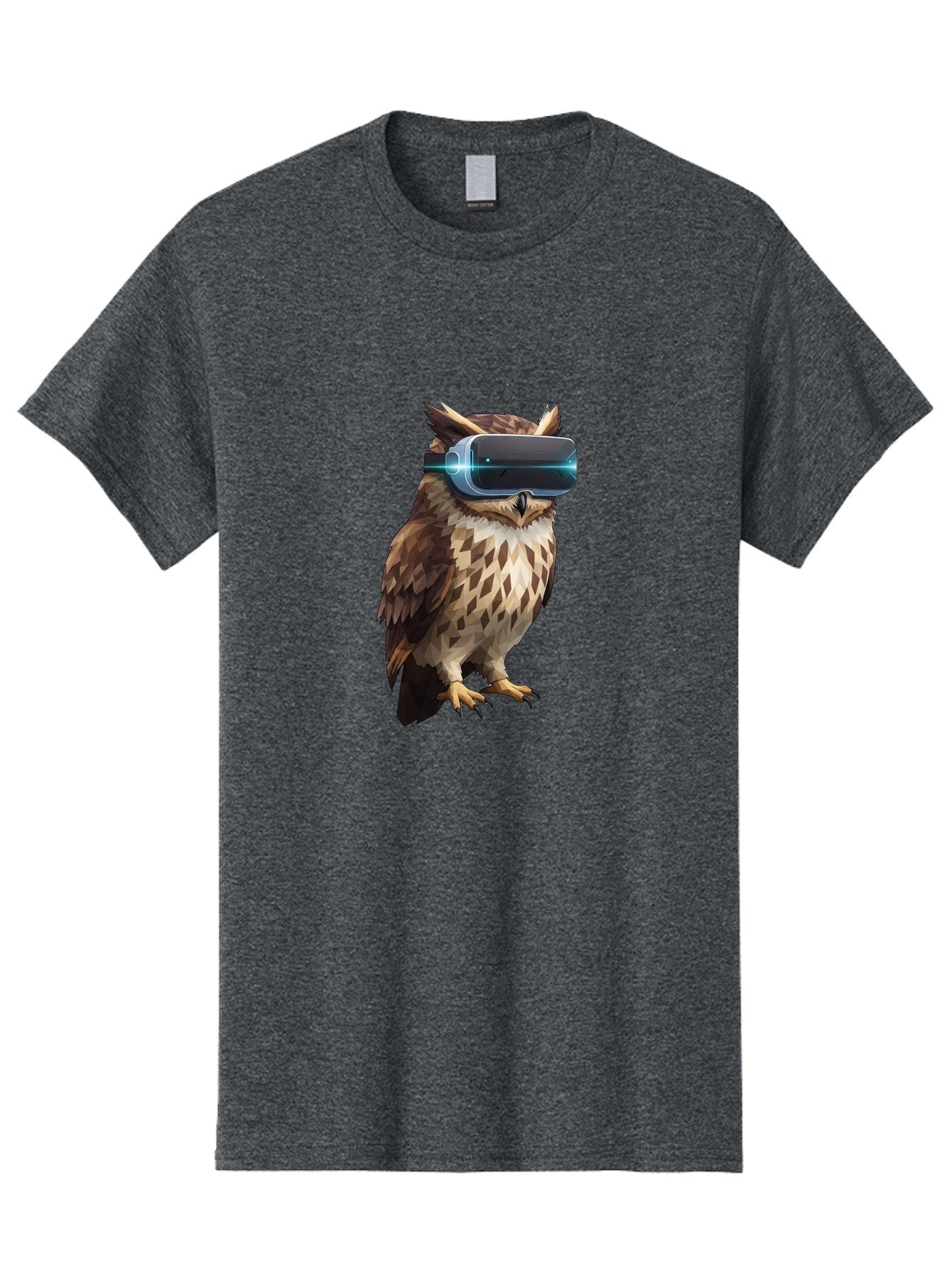 Owl-With-Vr-Headset-1 Men'S Graphic Tee, 100% Cotton, Comfortable Casual Summer Wear, Machine Washable, Vintage Camera, Old Camera, Antique Camera, Black Camera, Classic Photography, Photography Equipment, Nostalgic Device, Film Camera, Bal032 5