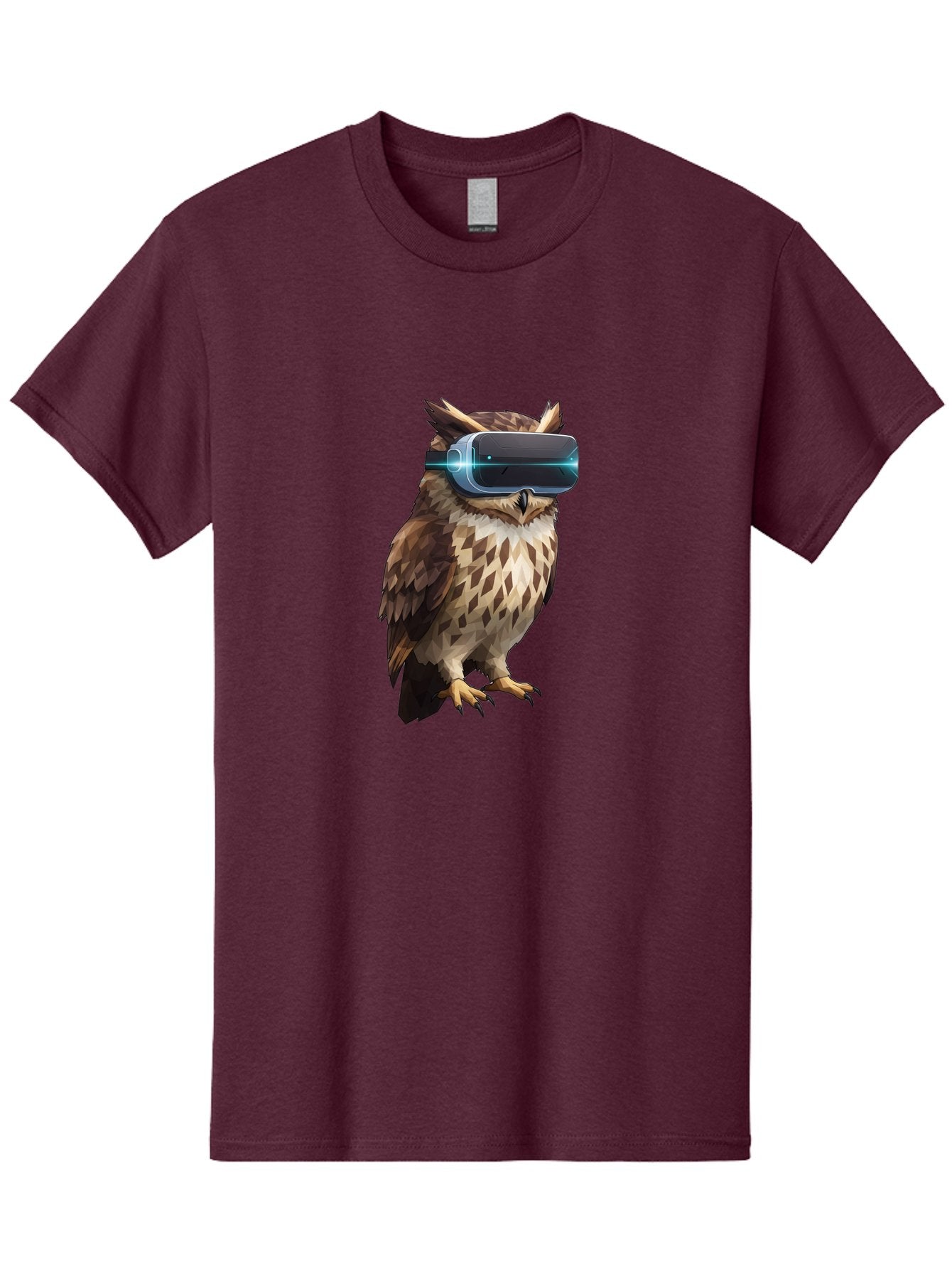 Owl-With-Vr-Headset-1 Men'S Graphic Tee, 100% Cotton, Comfortable Casual Summer Wear, Machine Washable, Vintage Camera, Old Camera, Antique Camera, Black Camera, Classic Photography, Photography Equipment, Nostalgic Device, Film Camera, Bal032 12