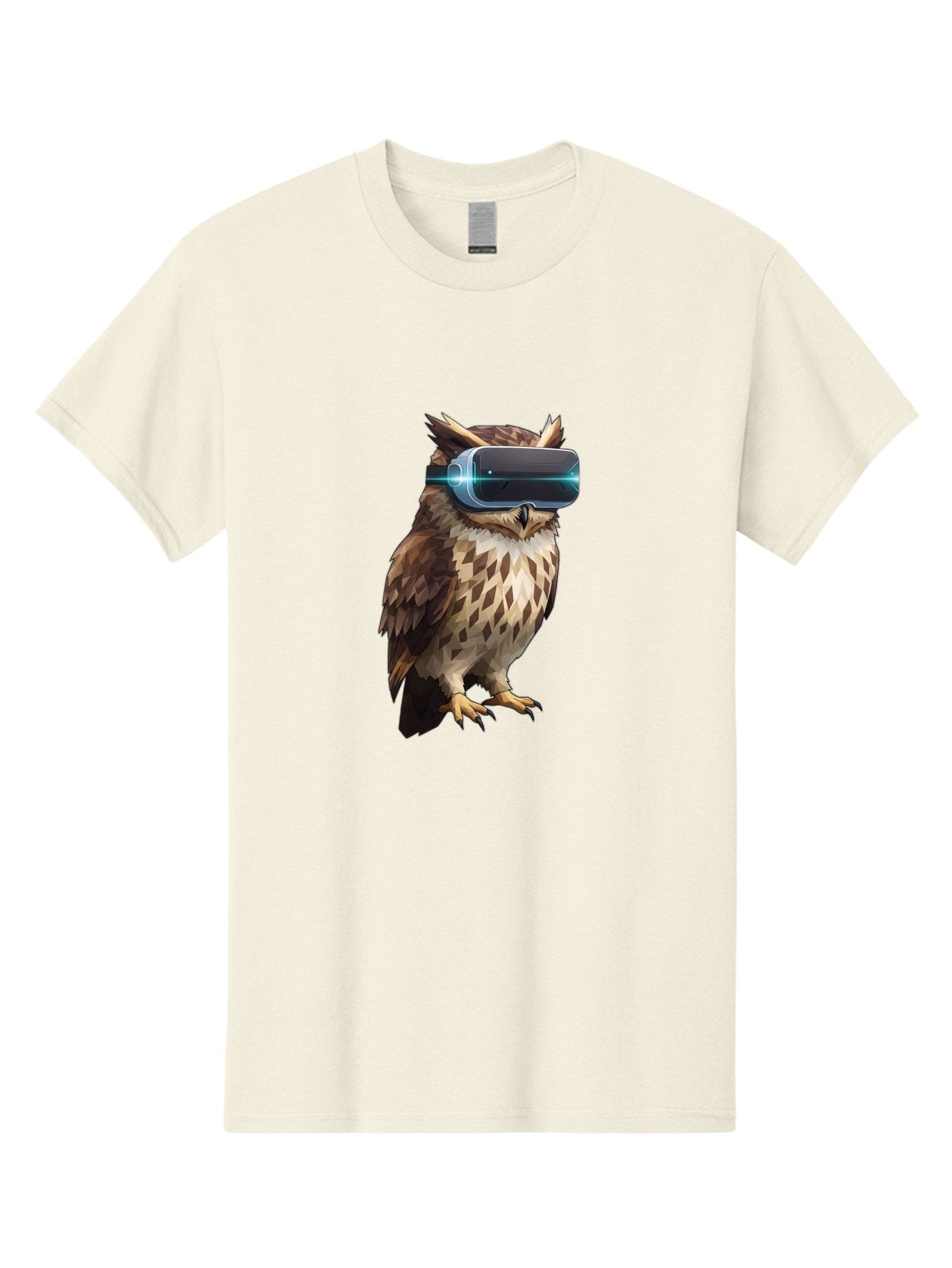 Owl-With-Vr-Headset-1 Men'S Graphic Tee, 100% Cotton, Comfortable Casual Summer Wear, Machine Washable, Vintage Camera, Old Camera, Antique Camera, Black Camera, Classic Photography, Photography Equipment, Nostalgic Device, Film Camera, Bal032 10