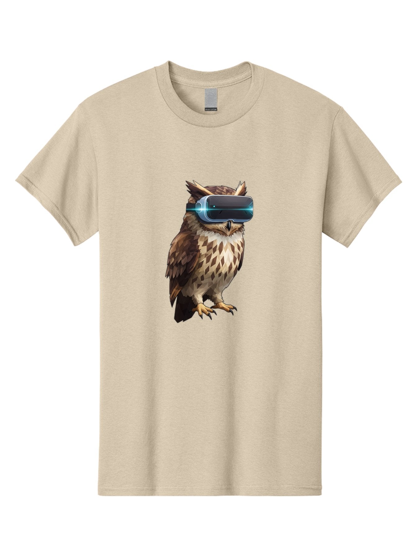 Owl-With-Vr-Headset-1 Men'S Graphic Tee, 100% Cotton, Comfortable Casual Summer Wear, Machine Washable, Vintage Camera, Old Camera, Antique Camera, Black Camera, Classic Photography, Photography Equipment, Nostalgic Device, Film Camera, Bal032 8
