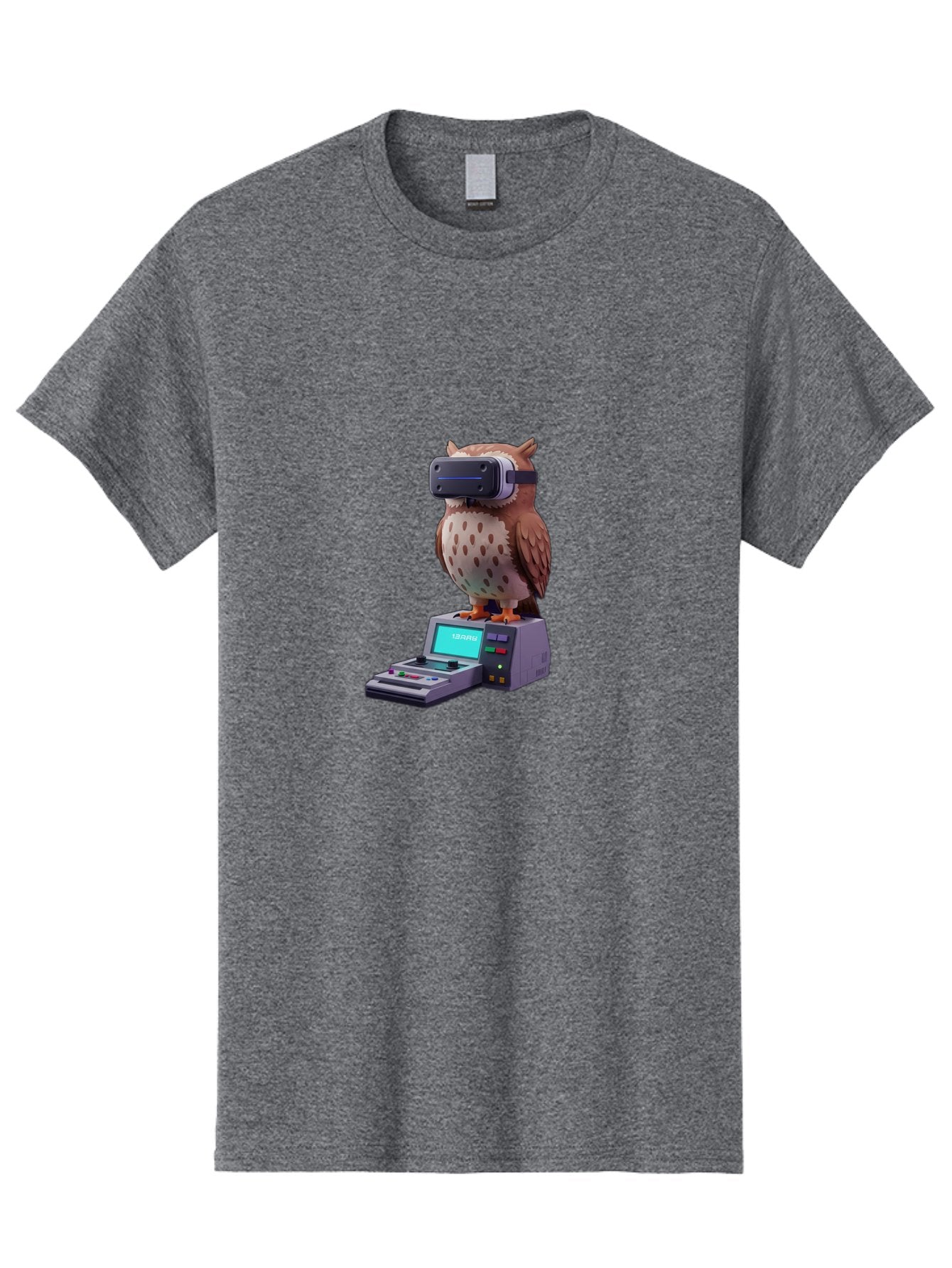 Owl-With-Vr-Headset-2 Men'S Graphic Tee, 100% Cotton, Comfortable Casual Summer Wear, Machine Washable, Vintage Camera, Old Camera, Antique Camera, Black Camera, Classic Photography, Photography Equipment, Nostalgic Device, Film Camera, Bal033 5