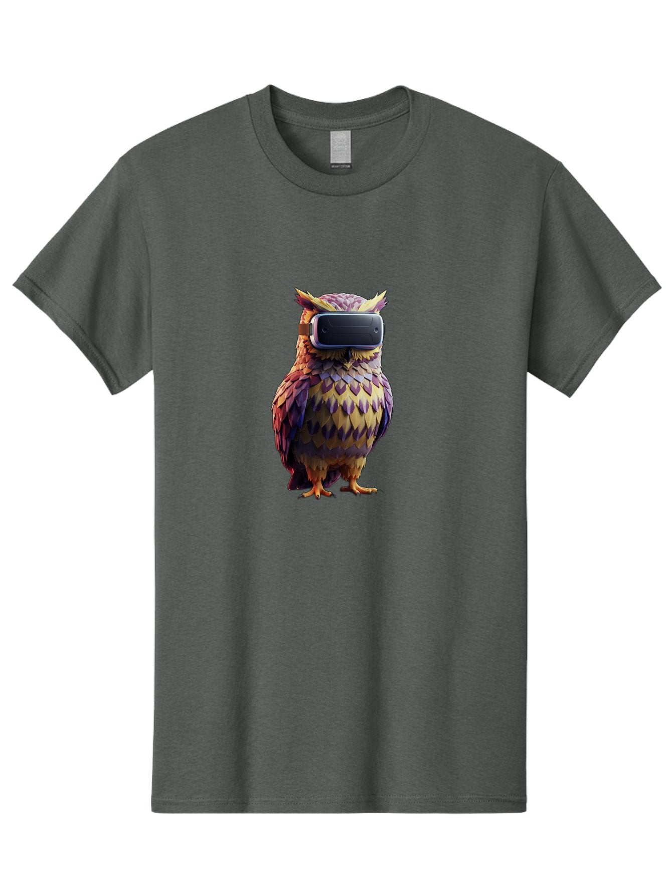 Owl-With-Vr-Headset-3 Men'S Graphic Tee, 100% Cotton, Comfortable Casual Summer Wear, Machine Washable, Vintage Camera, Old Camera, Antique Camera, Black Camera, Classic Photography, Photography Equipment, Nostalgic Device, Film Camera, Bal034 4