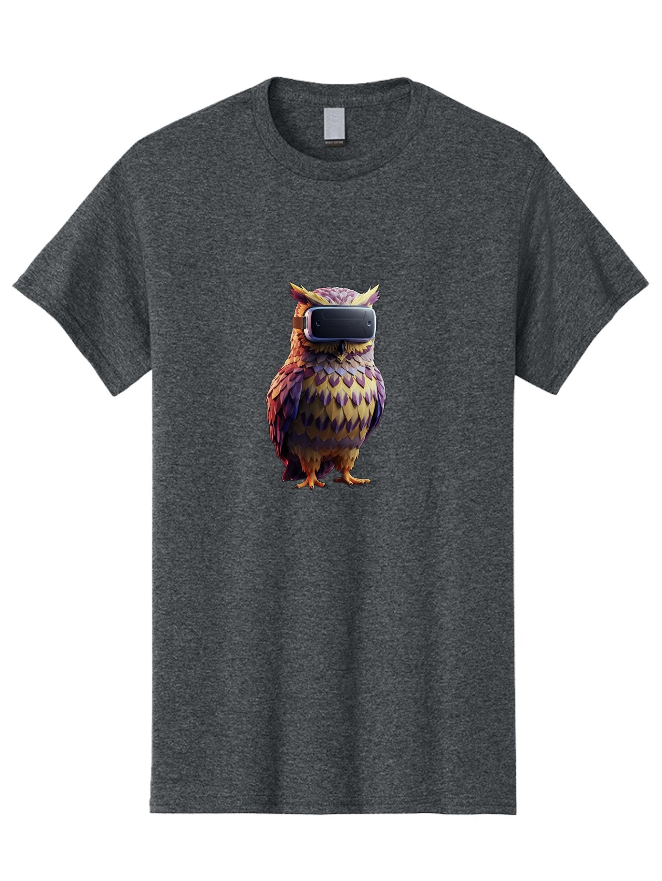 Owl-With-Vr-Headset-3 Men'S Graphic Tee, 100% Cotton, Comfortable Casual Summer Wear, Machine Washable, Vintage Camera, Old Camera, Antique Camera, Black Camera, Classic Photography, Photography Equipment, Nostalgic Device, Film Camera, Bal034 9