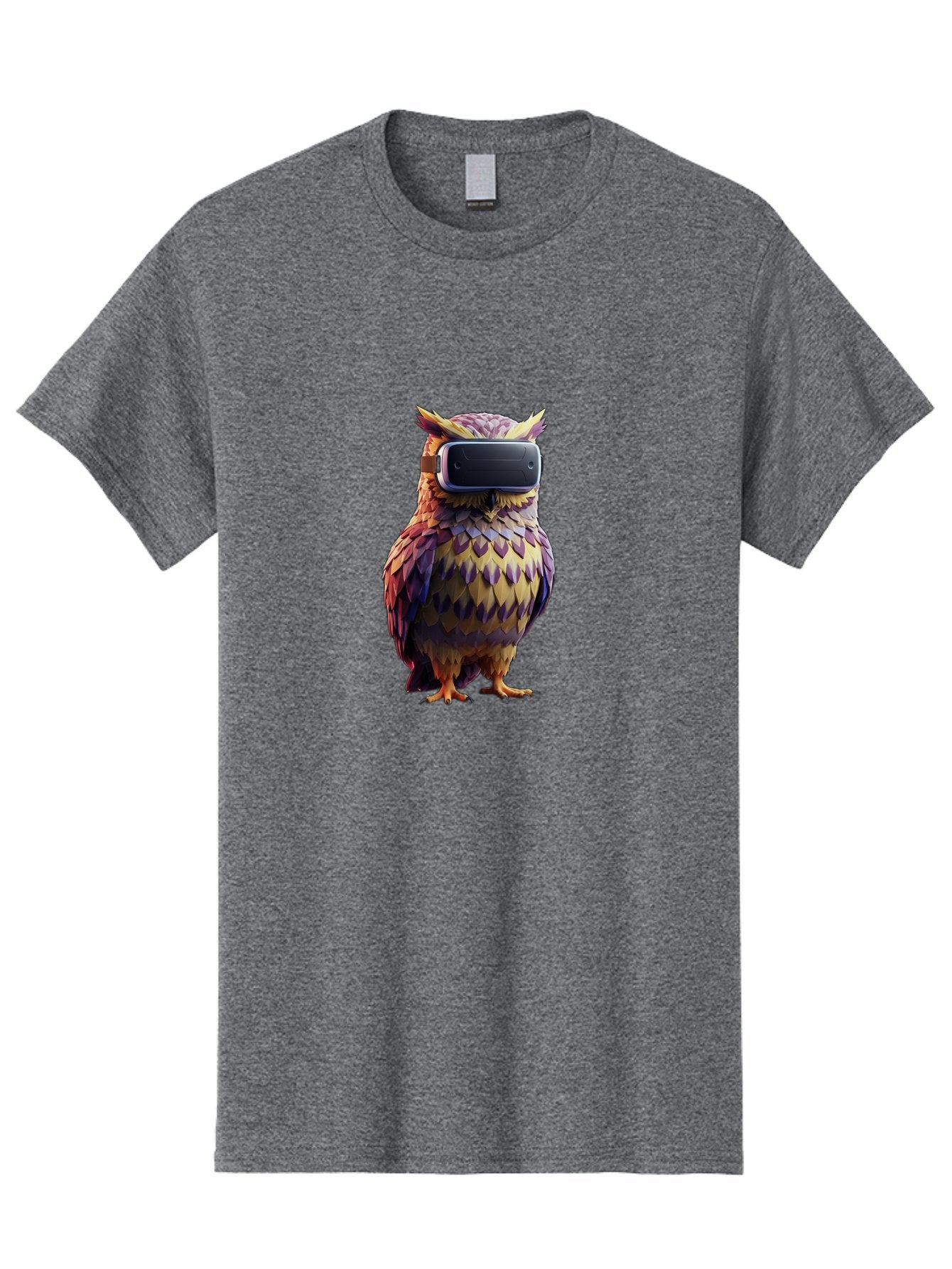 Owl-With-Vr-Headset-3 Men'S Graphic Tee, 100% Cotton, Comfortable Casual Summer Wear, Machine Washable, Vintage Camera, Old Camera, Antique Camera, Black Camera, Classic Photography, Photography Equipment, Nostalgic Device, Film Camera, Bal034 13