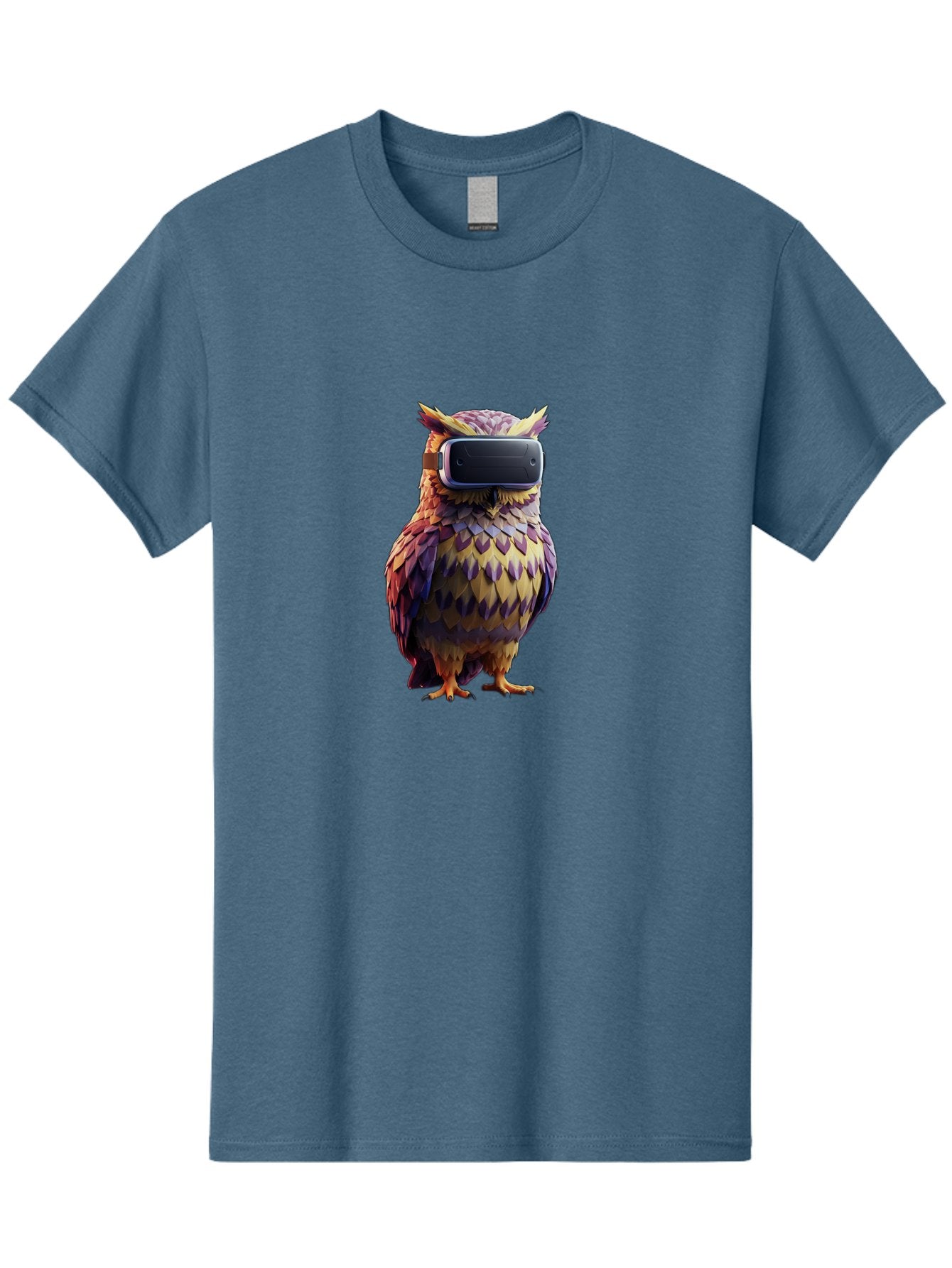 Owl-With-Vr-Headset-3 Men'S Graphic Tee, 100% Cotton, Comfortable Casual Summer Wear, Machine Washable, Vintage Camera, Old Camera, Antique Camera, Black Camera, Classic Photography, Photography Equipment, Nostalgic Device, Film Camera, Bal034 11
