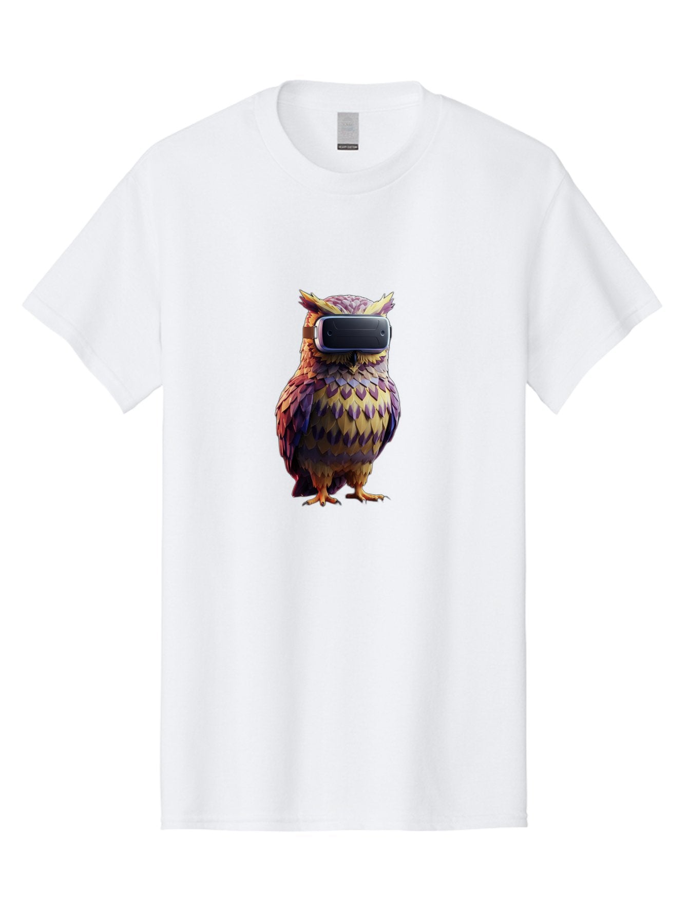 Owl-With-Vr-Headset-3 Men'S Graphic Tee, 100% Cotton, Comfortable Casual Summer Wear, Machine Washable, Vintage Camera, Old Camera, Antique Camera, Black Camera, Classic Photography, Photography Equipment, Nostalgic Device, Film Camera, Bal034 12