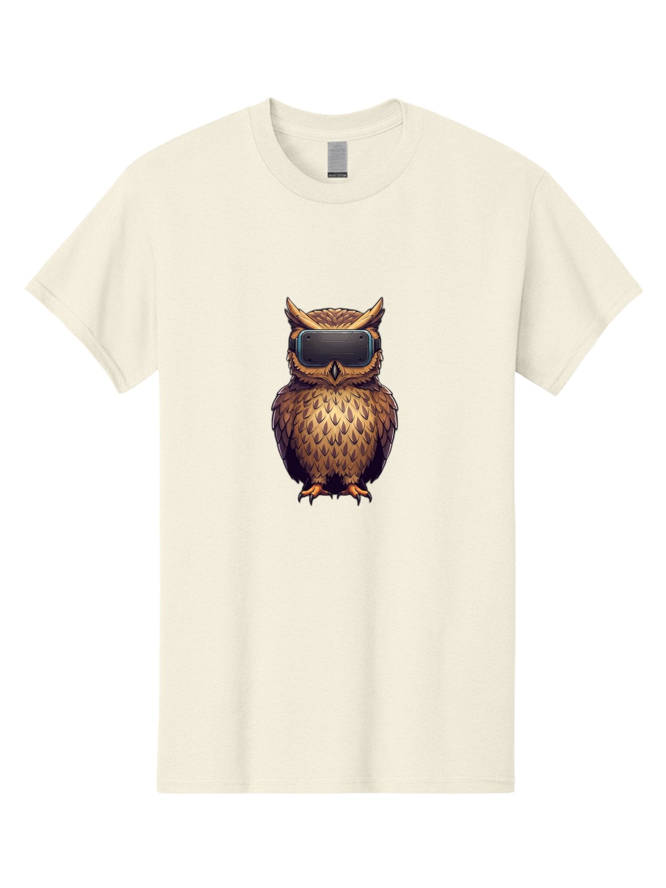 Owl-With-Vr-Headset-4 Men'S Graphic Tee, 100% Cotton, Comfortable Casual Summer Wear, Machine Washable, Vintage Camera, Old Camera, Antique Camera, Black Camera, Classic Photography, Photography Equipment, Nostalgic Device, Film Camera, Bal035