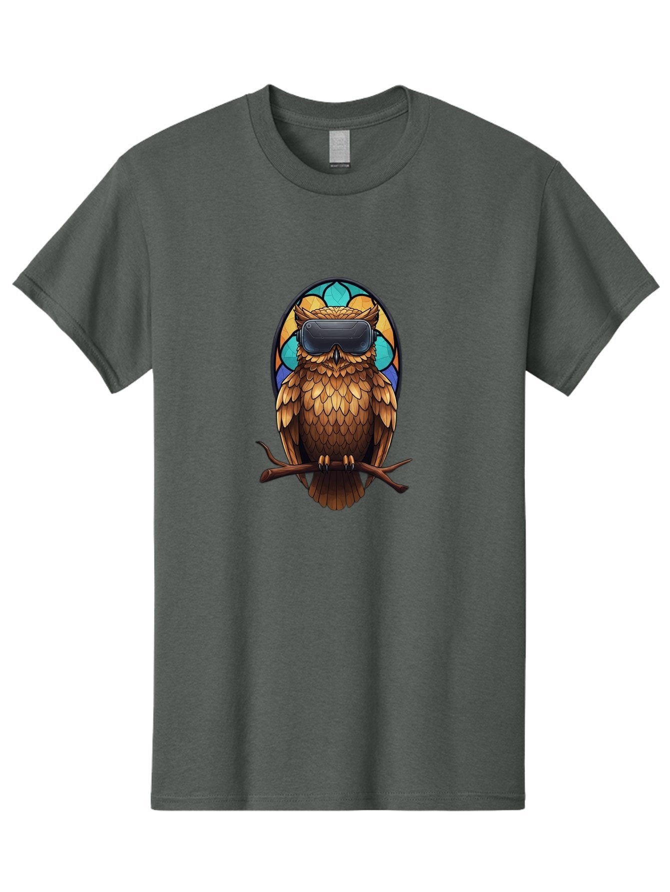 Owl-With-Vr-Headset-5 Men'S Graphic Tee, 100% Cotton, Comfortable Casual Summer Wear, Machine Washable, Vintage Camera, Old Camera, Antique Camera, Black Camera, Classic Photography, Photography Equipment, Nostalgic Device, Film Camera, Bal036 9