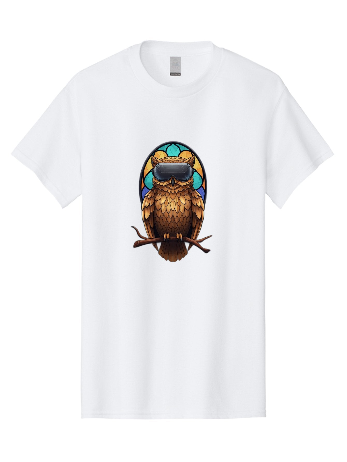 Owl-With-Vr-Headset-5 Men'S Graphic Tee, 100% Cotton, Comfortable Casual Summer Wear, Machine Washable, Vintage Camera, Old Camera, Antique Camera, Black Camera, Classic Photography, Photography Equipment, Nostalgic Device, Film Camera, Bal036 13