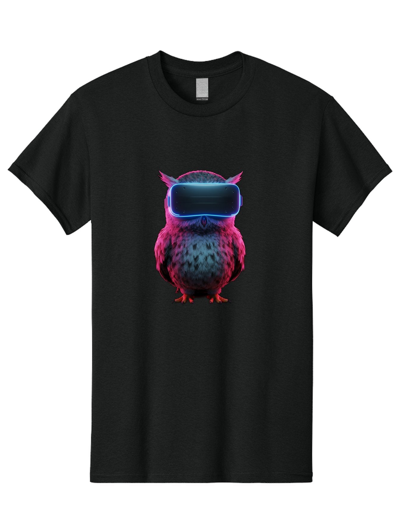 Owl-With-Vr-Headset Men'S Graphic Tee, 100% Cotton, Comfortable Casual Summer Wear, Machine Washable, Vintage Camera, Old Camera, Antique Camera, Black Camera, Classic Photography, Photography Equipment, Nostalgic Device, Film Camera, Bal037 5