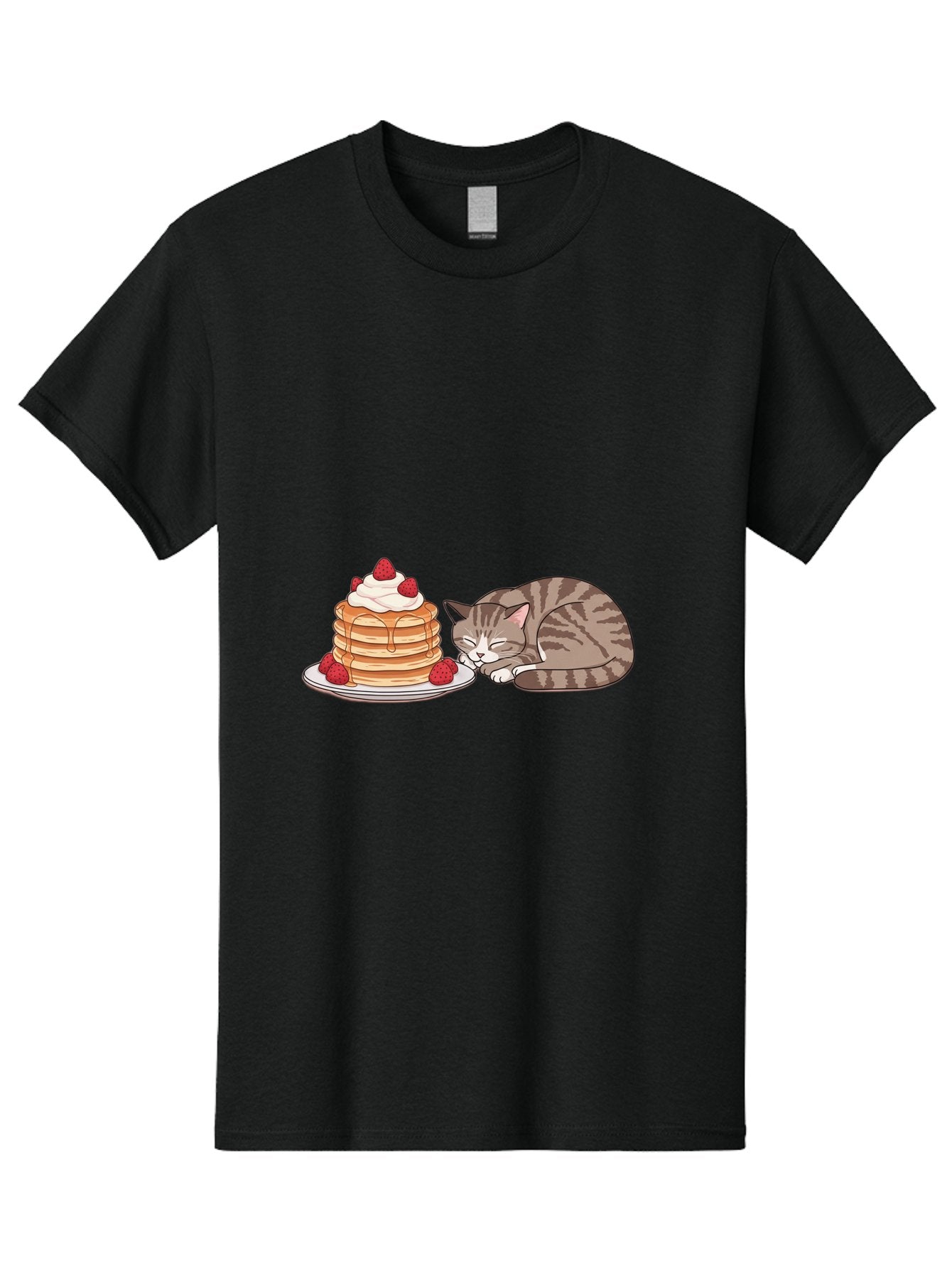 Pancakes-Cat Men'S Graphic Tee, 100% Cotton, Comfortable Casual Summer Wear, Machine Washable, Vintage Camera, Old Camera, Antique Camera, Black Camera, Classic Photography, Photography Equipment, Nostalgic Device, Film Camera, Camera Art Bal041 4