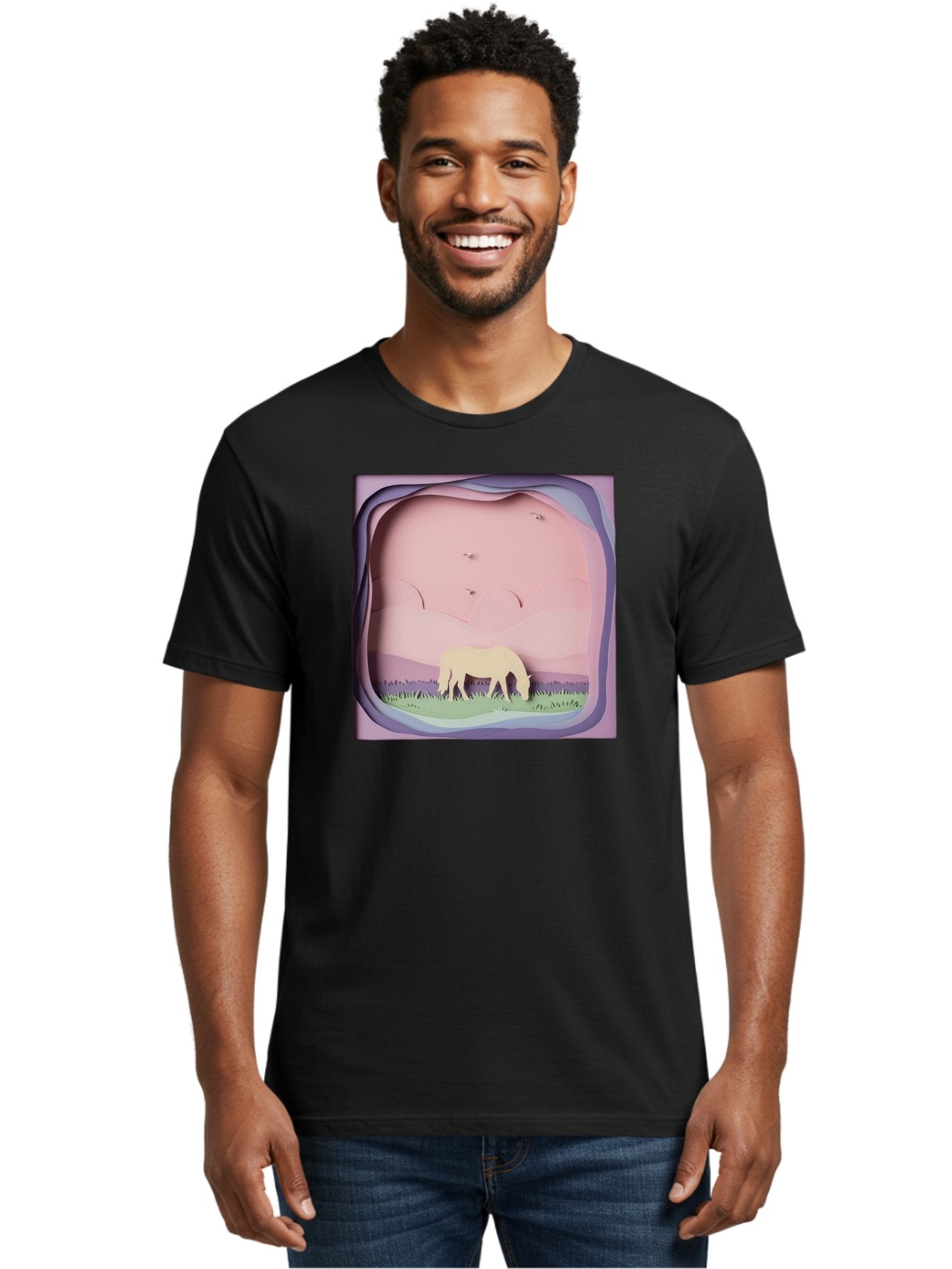 Paper-Cut-Horse Men'S Graphic Tee, 100% Cotton, Comfortable Casual Summer Wear, Machine Washable, Vintage Camera, Old Camera, Antique Camera, Black Camera, Classic Photography, Photography Equipment, Nostalgic Device, Film Camera, Camera Art Bal049 30